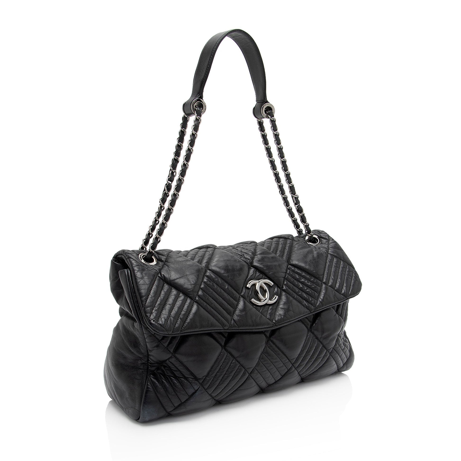 Chanel Lambskin Out Maxi Flap SHF-A4kgjG Shoulder Bag