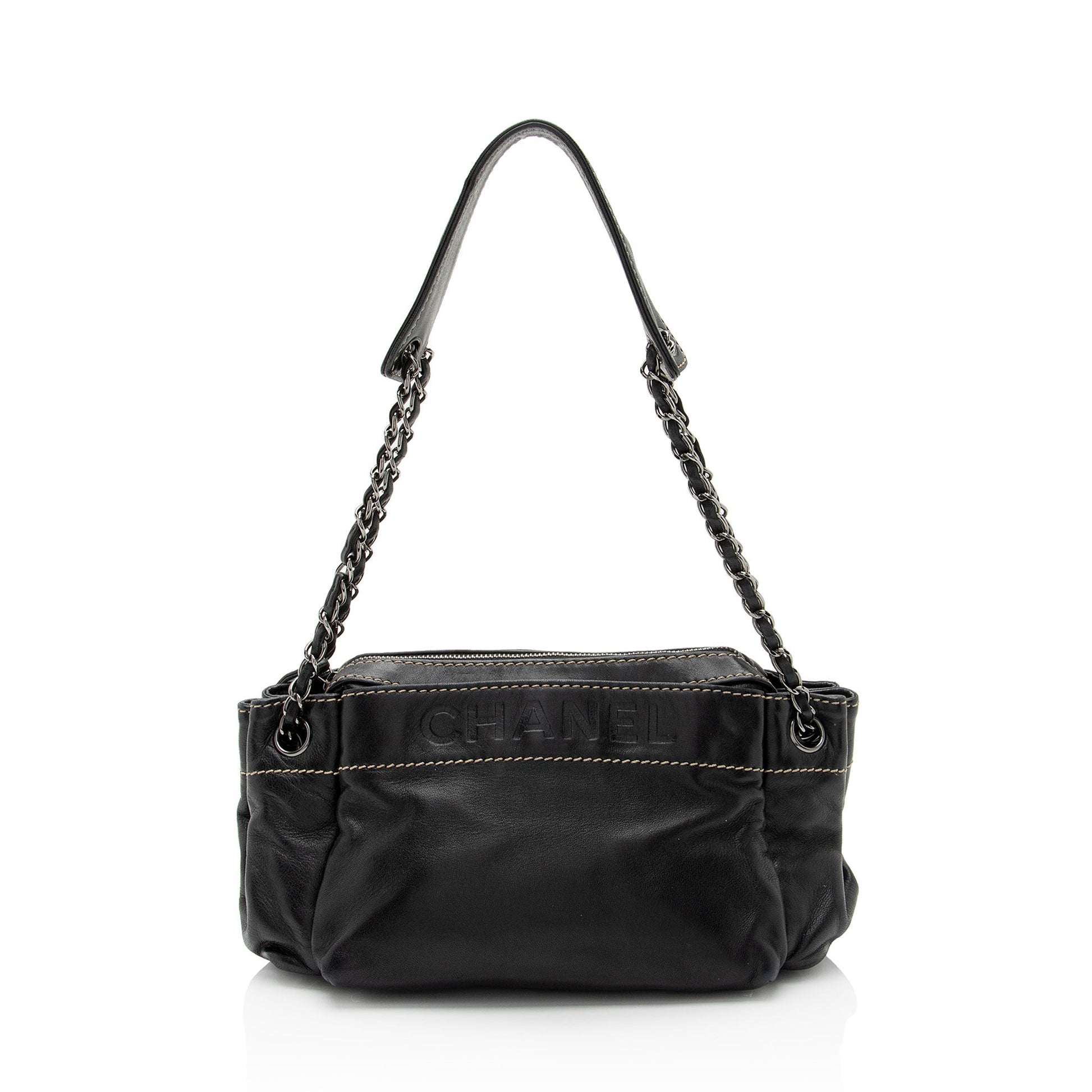 Chanel Lambskin LAX Accordion SHF-8qR2yb Shoulder Bag