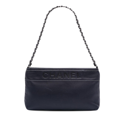 Chanel Lambskin LAX Pochette Clutch Bag