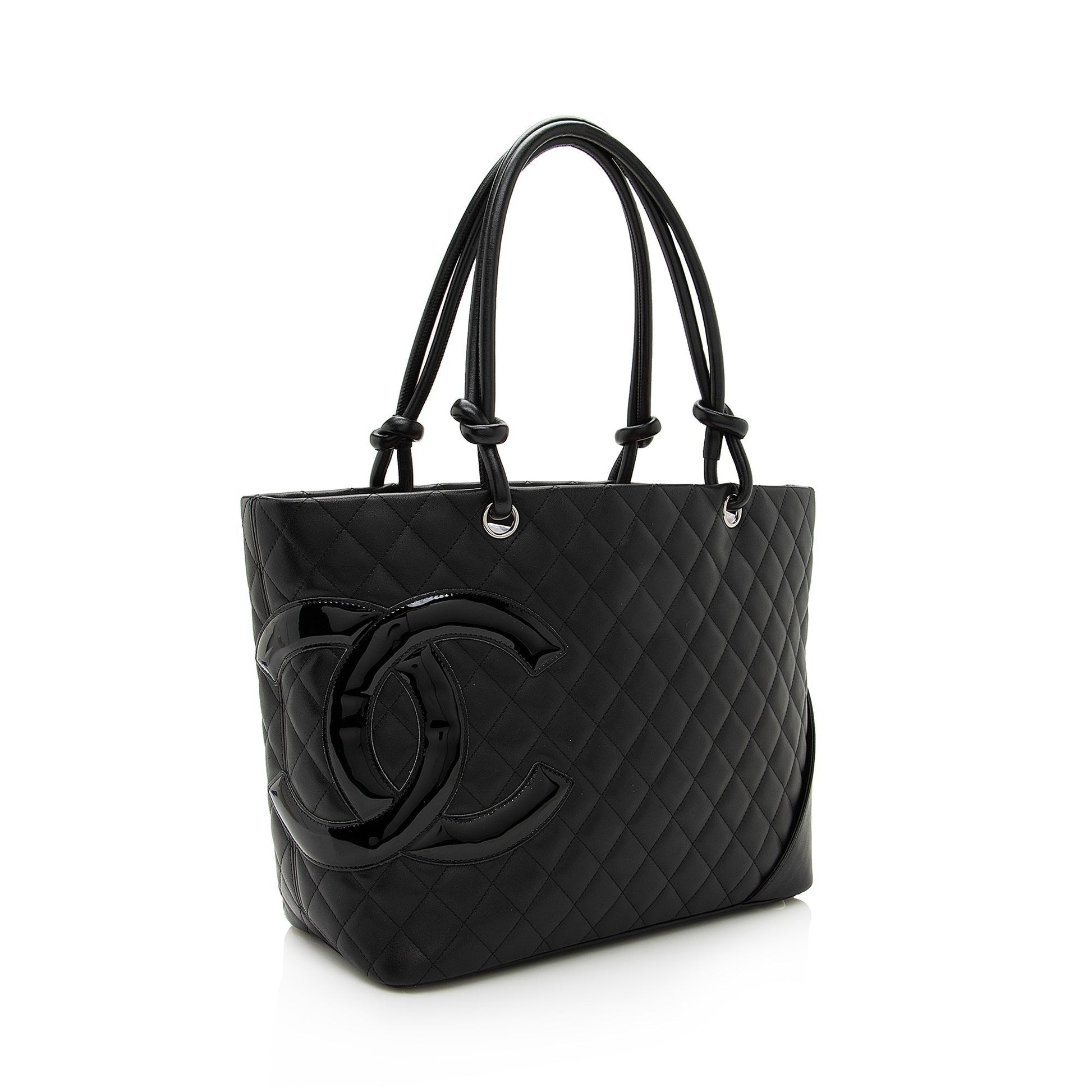 Chanel Lambskin Ligne Cambon Shopping SHF Tote Bag Tote Shf