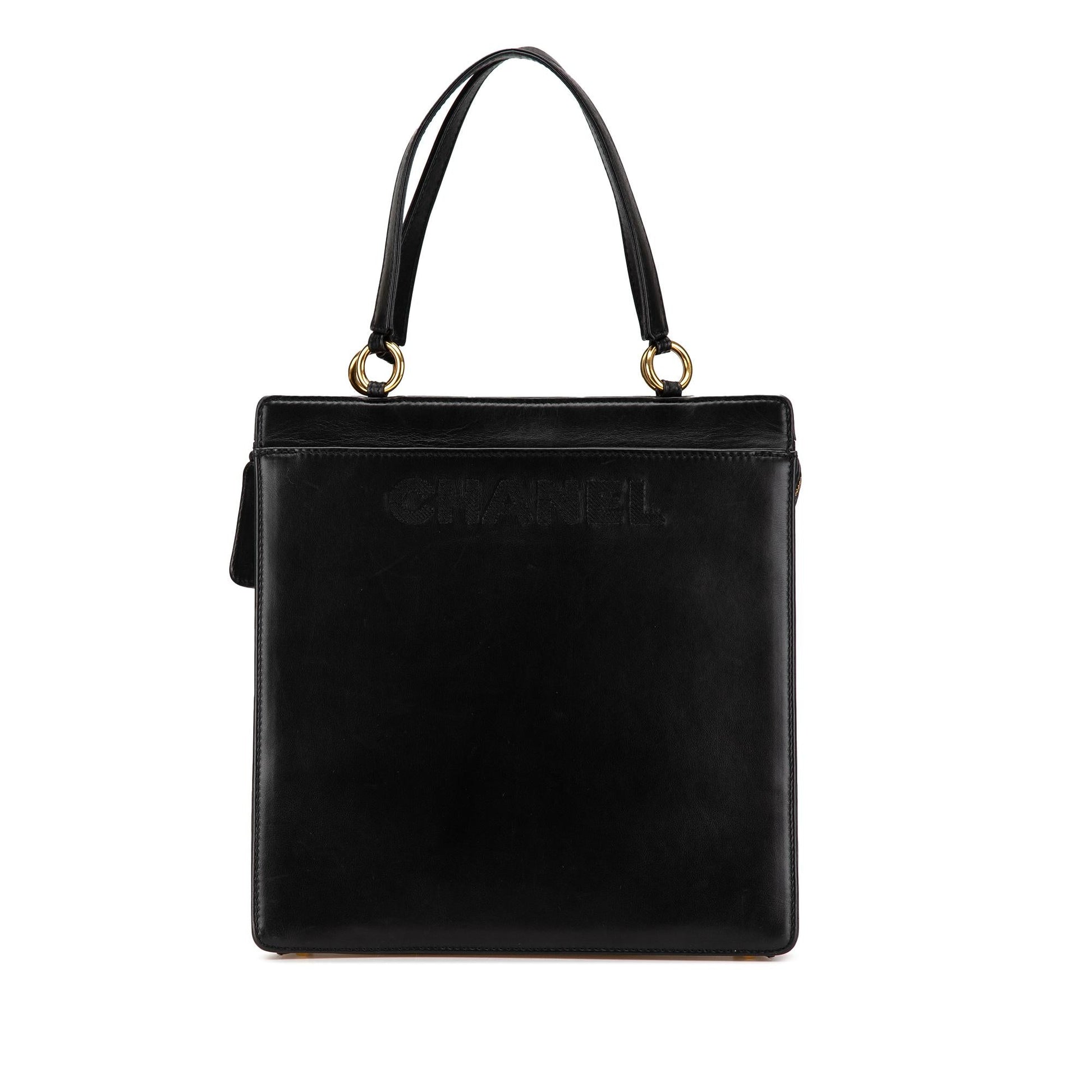 Chanel Lambskin Logo Tote Bag Tote 1