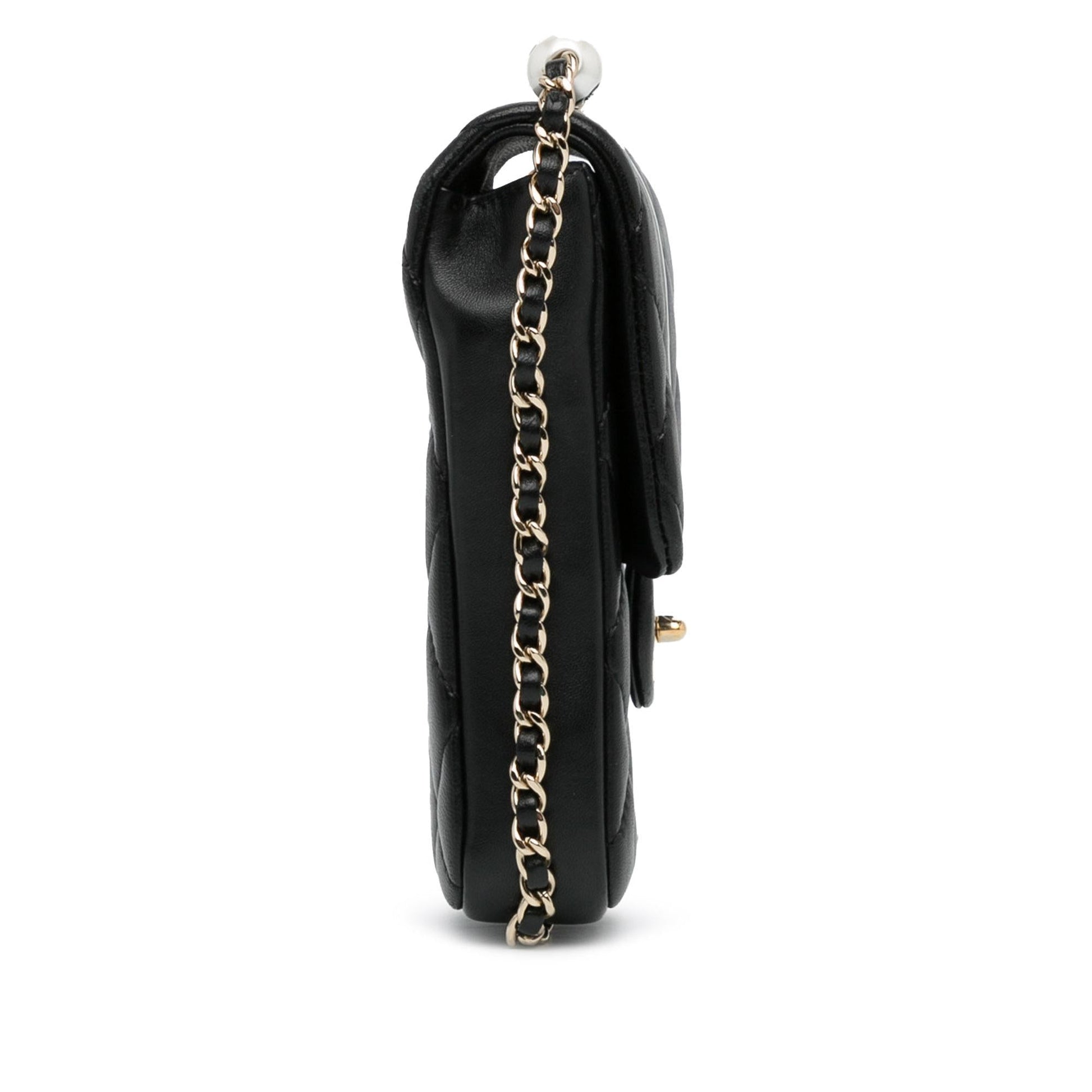 Chanel Lambskin My Precious Phone Flap SHG-lI6AjS Handbag
