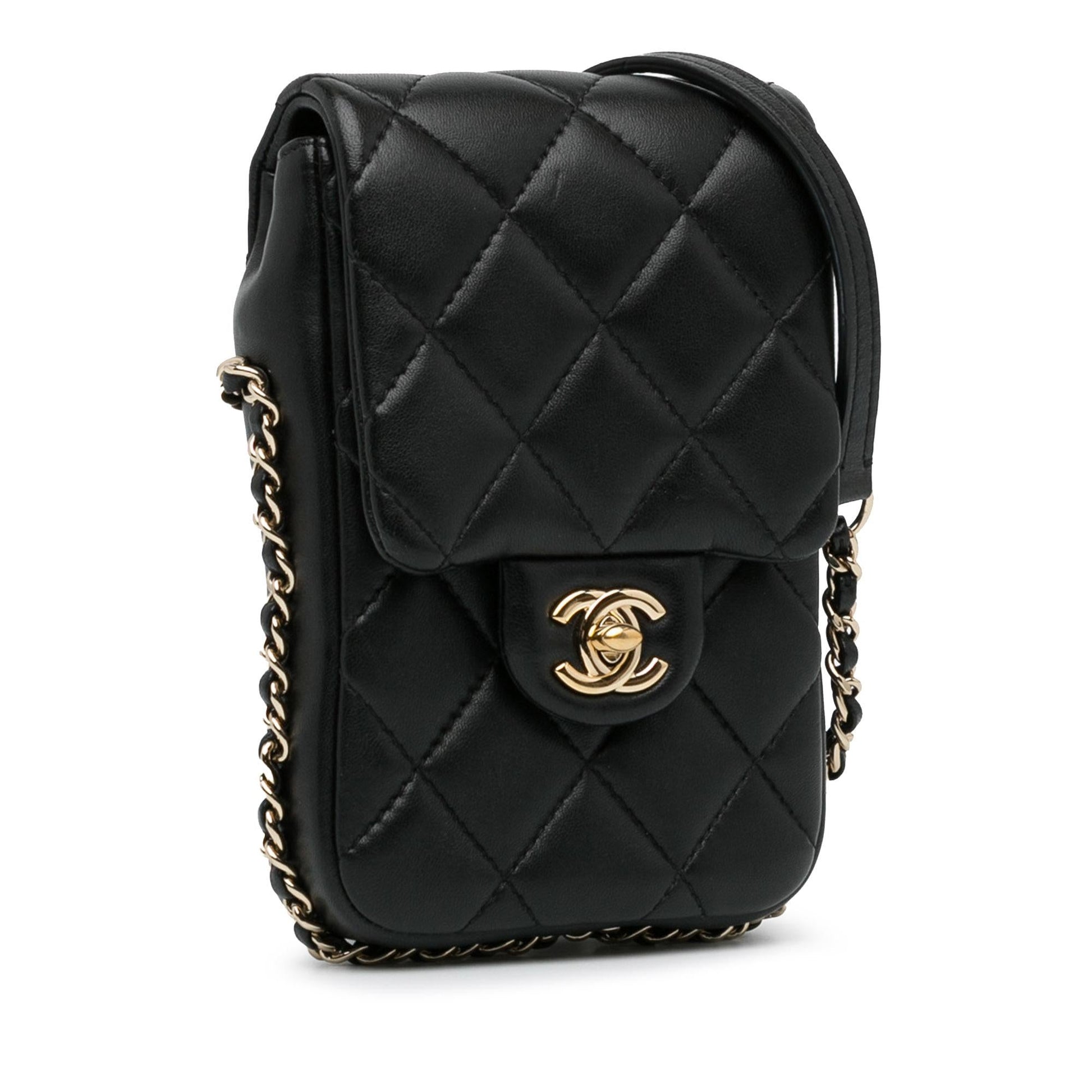 Chanel Lambskin My Precious Phone Flap SHG-2d8hdV Handbag