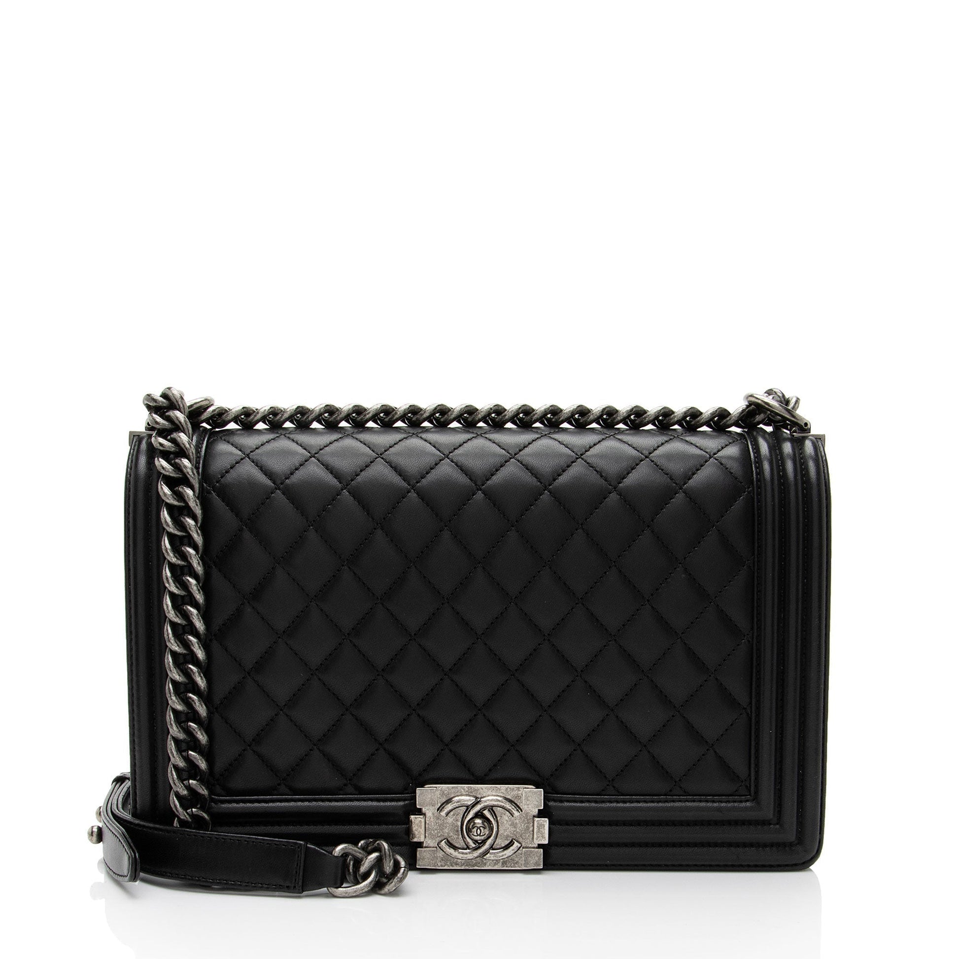 Chanel Lambskin New Boy Handbag Bag 1