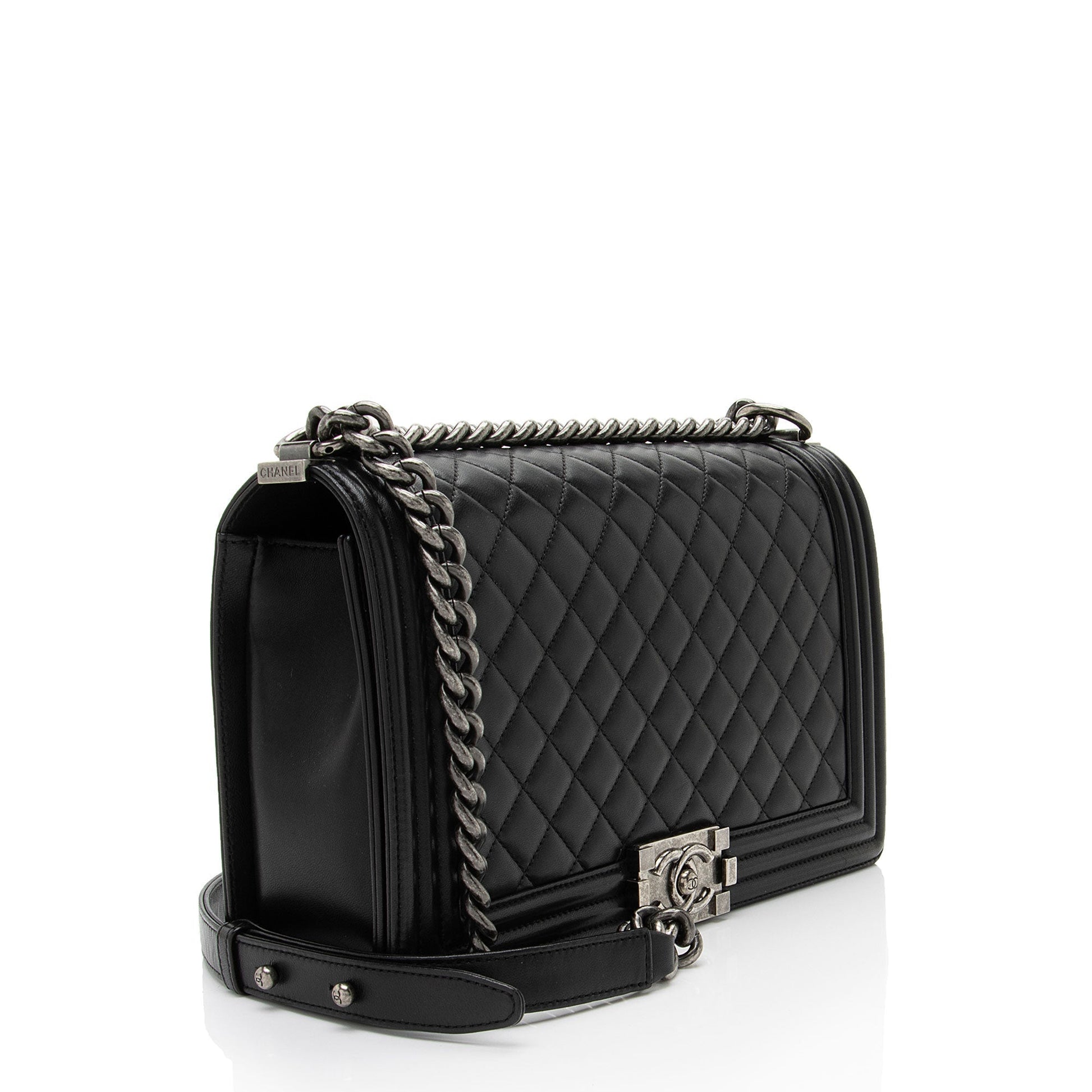 Chanel Lambskin New Boy Handbag Bag 1