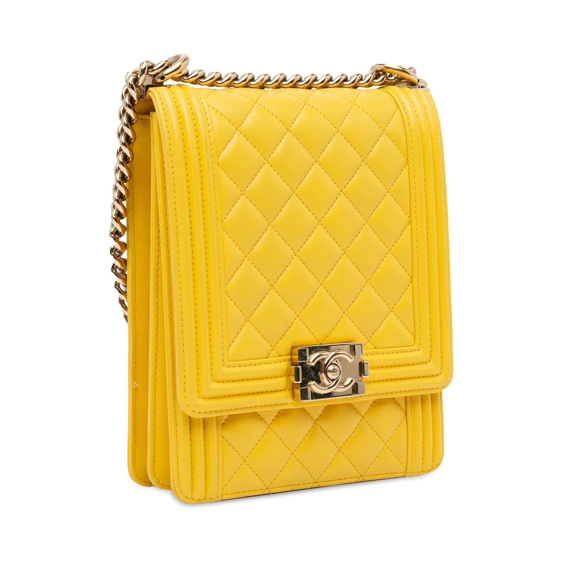 Chanel Lambskin North South Boy Flap SHG-3yGVi5 Handbag