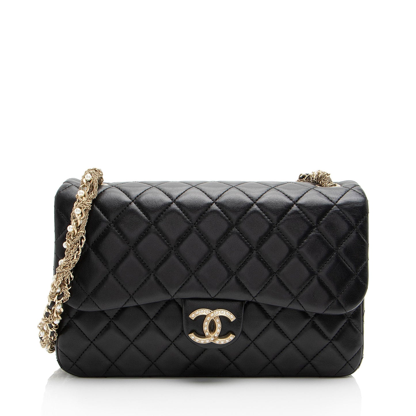 Chanel Lambskin Pearl CC Westminster Flap SHF-UG5hqQ Shoulder Bag