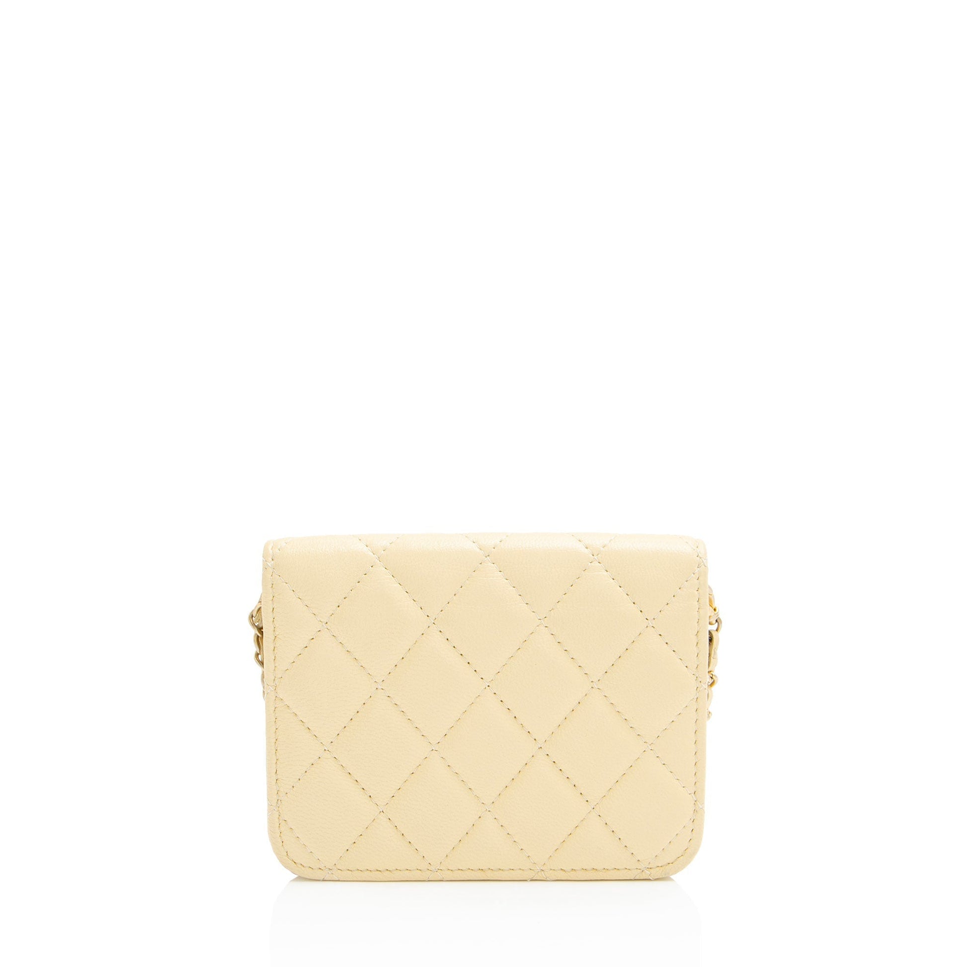 Chanel Lambskin Pearl Crush Clutch Bag