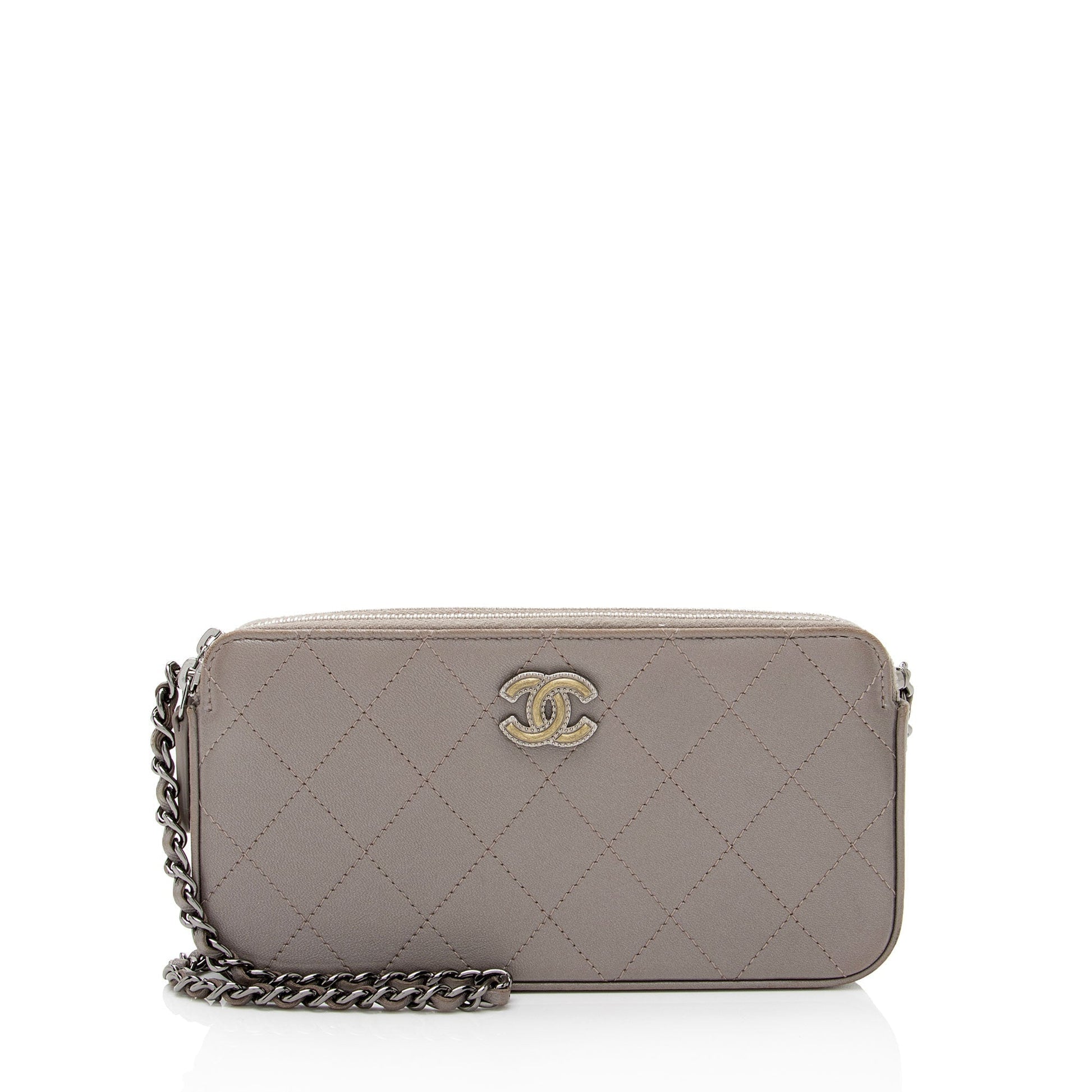 Chanel Lambskin SHF-b6lVXI Small Clutch Bag