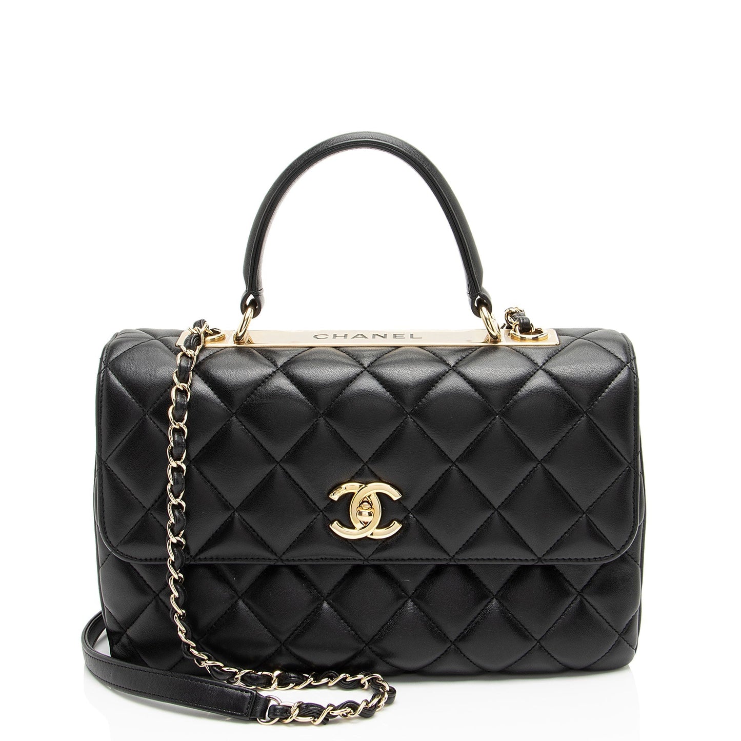 Chanel Lambskin Trendy CC Top Handle Handbag