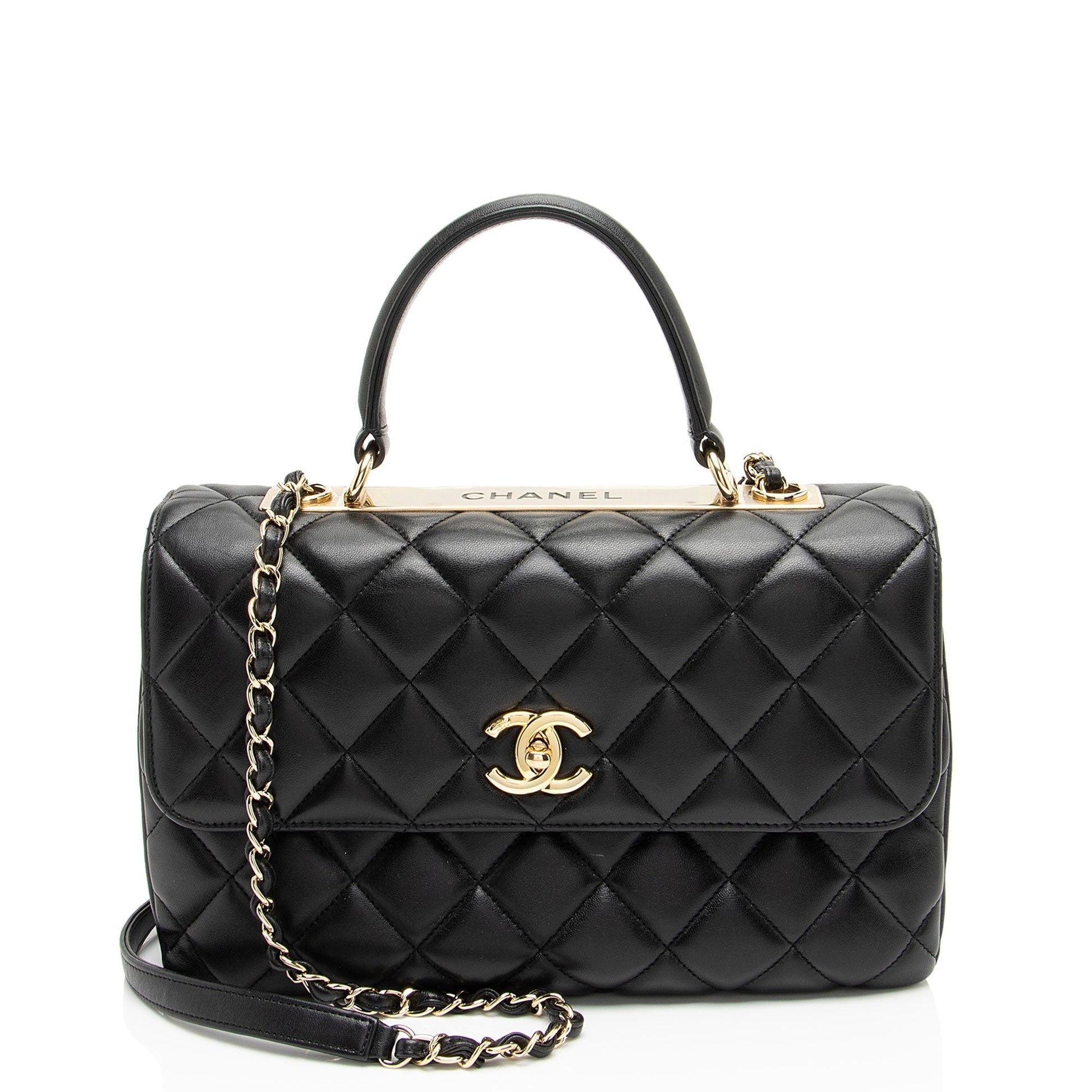 Chanel Lambskin Trendy CC Top Handle Handbag