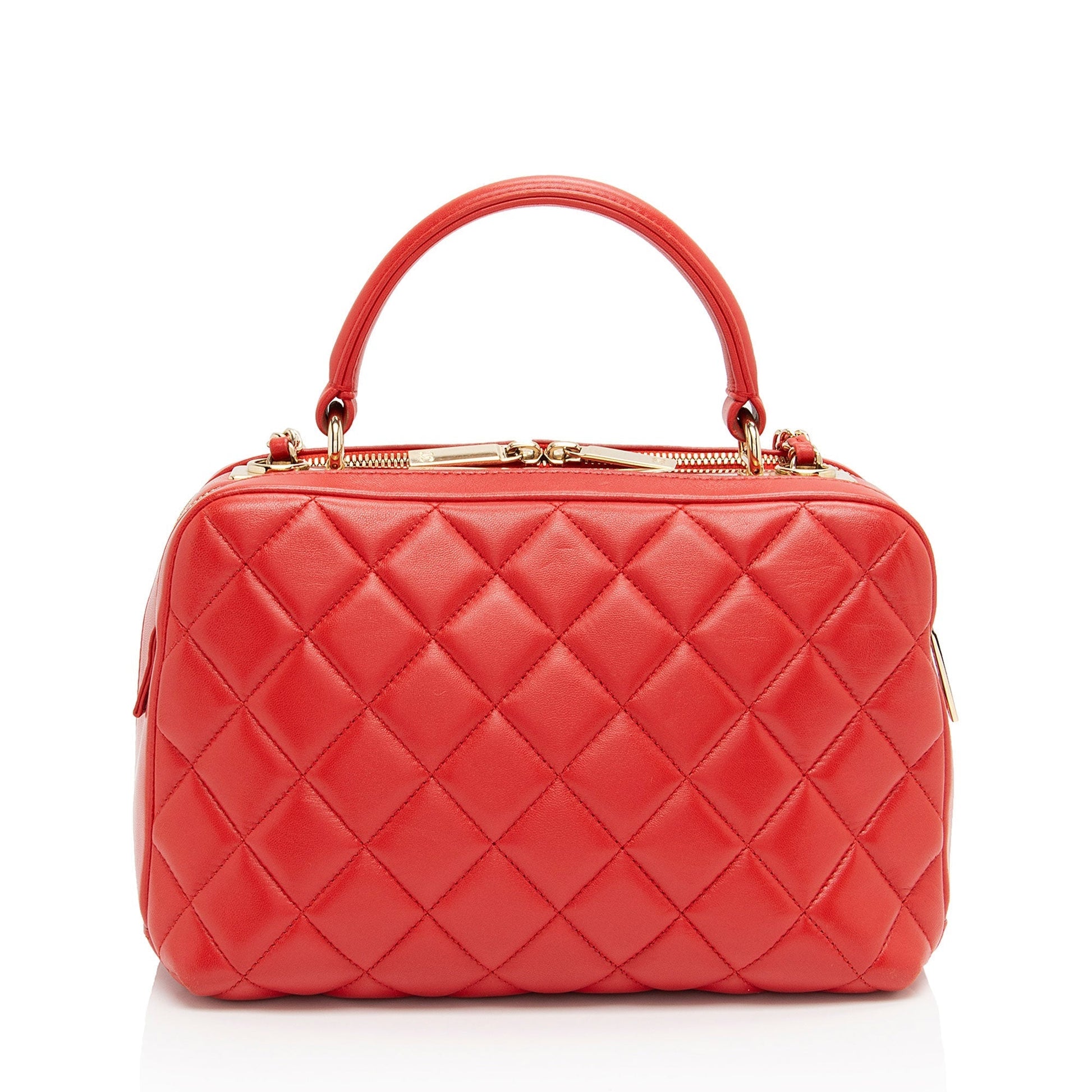 Chanel Lambskin Trendy CC Bowling Satchel Small Satchel Bag