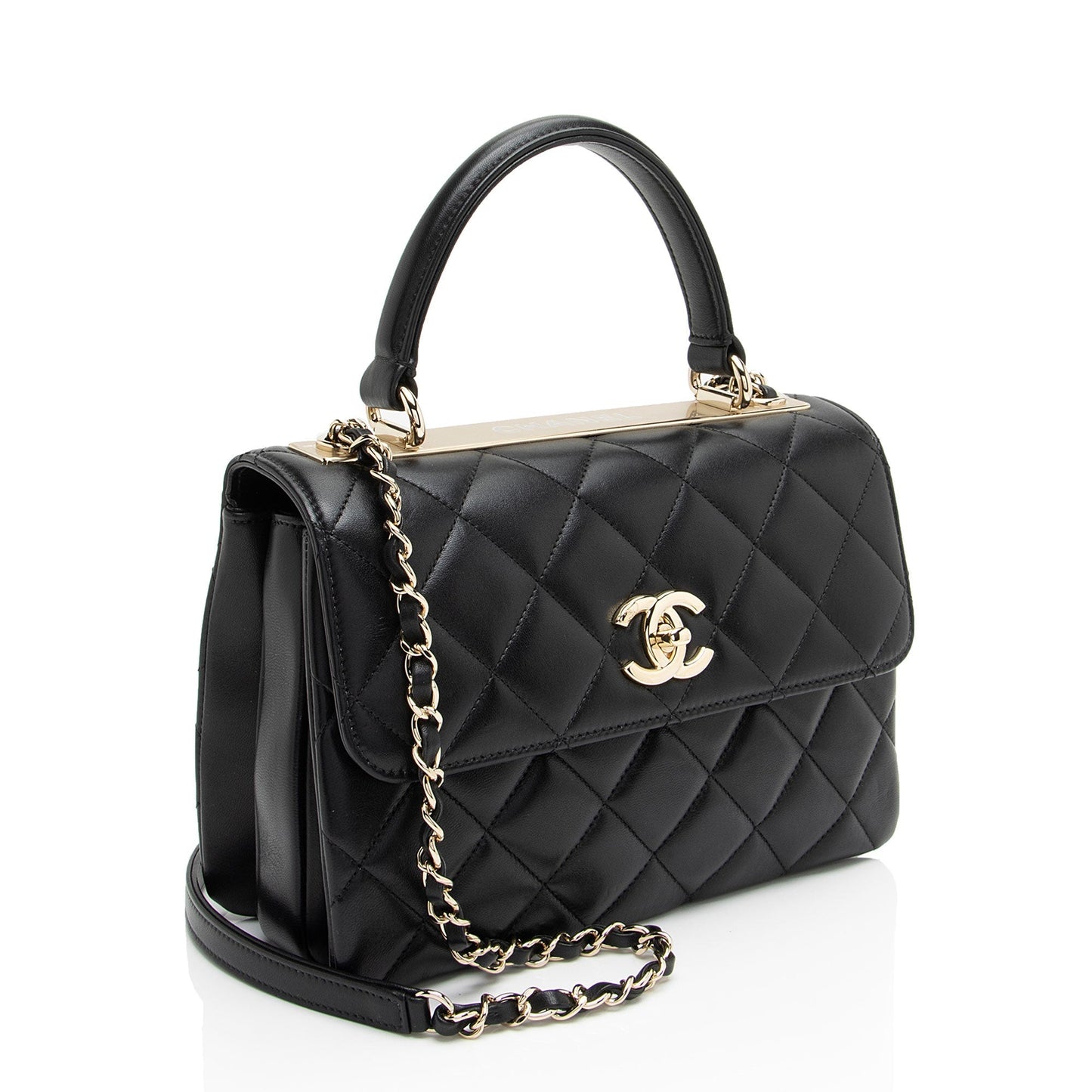 Chanel Lambskin Trendy CC Top Handle Small Handbag Top Handle