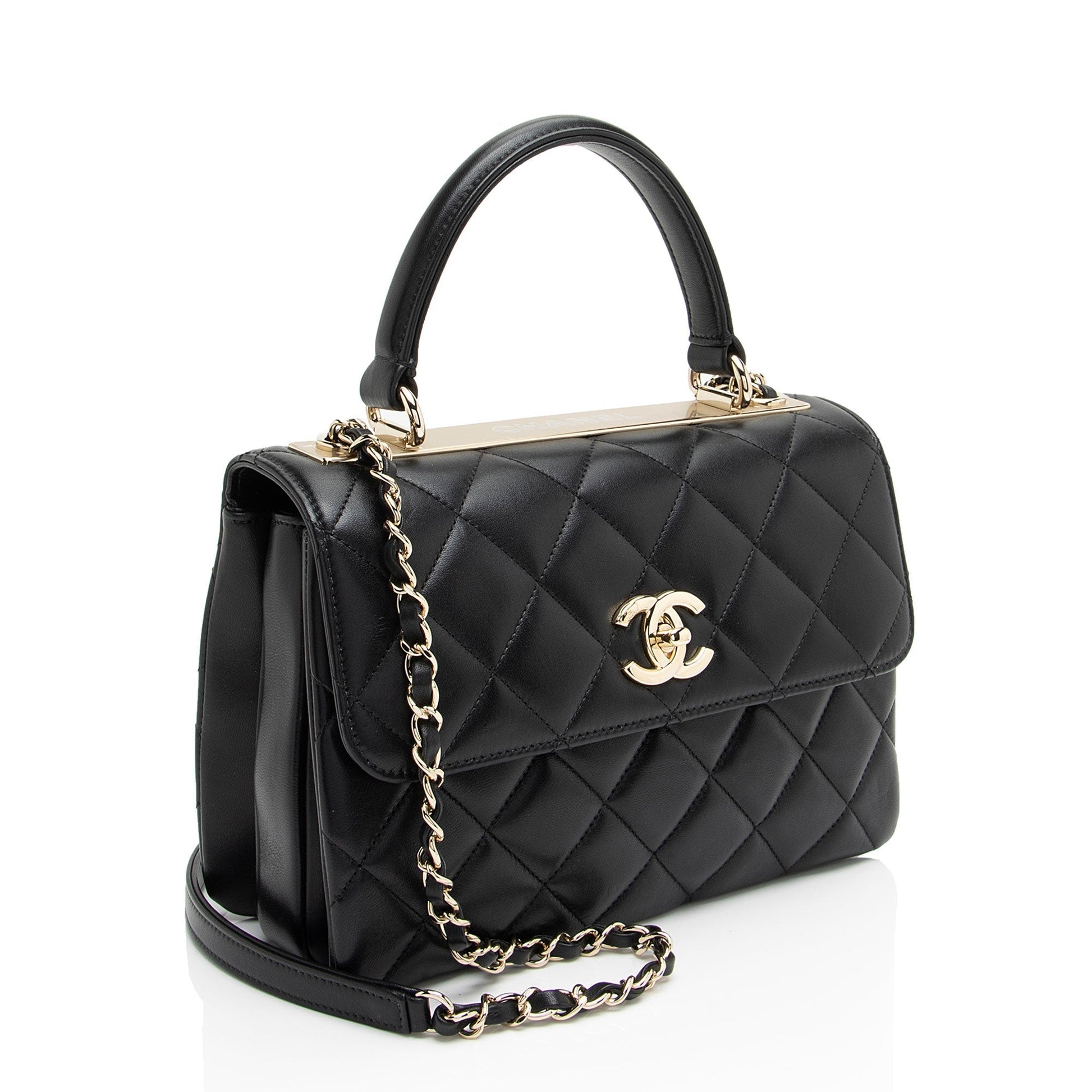Chanel Lambskin Trendy CC Top Handle Small Handbag Top Handle