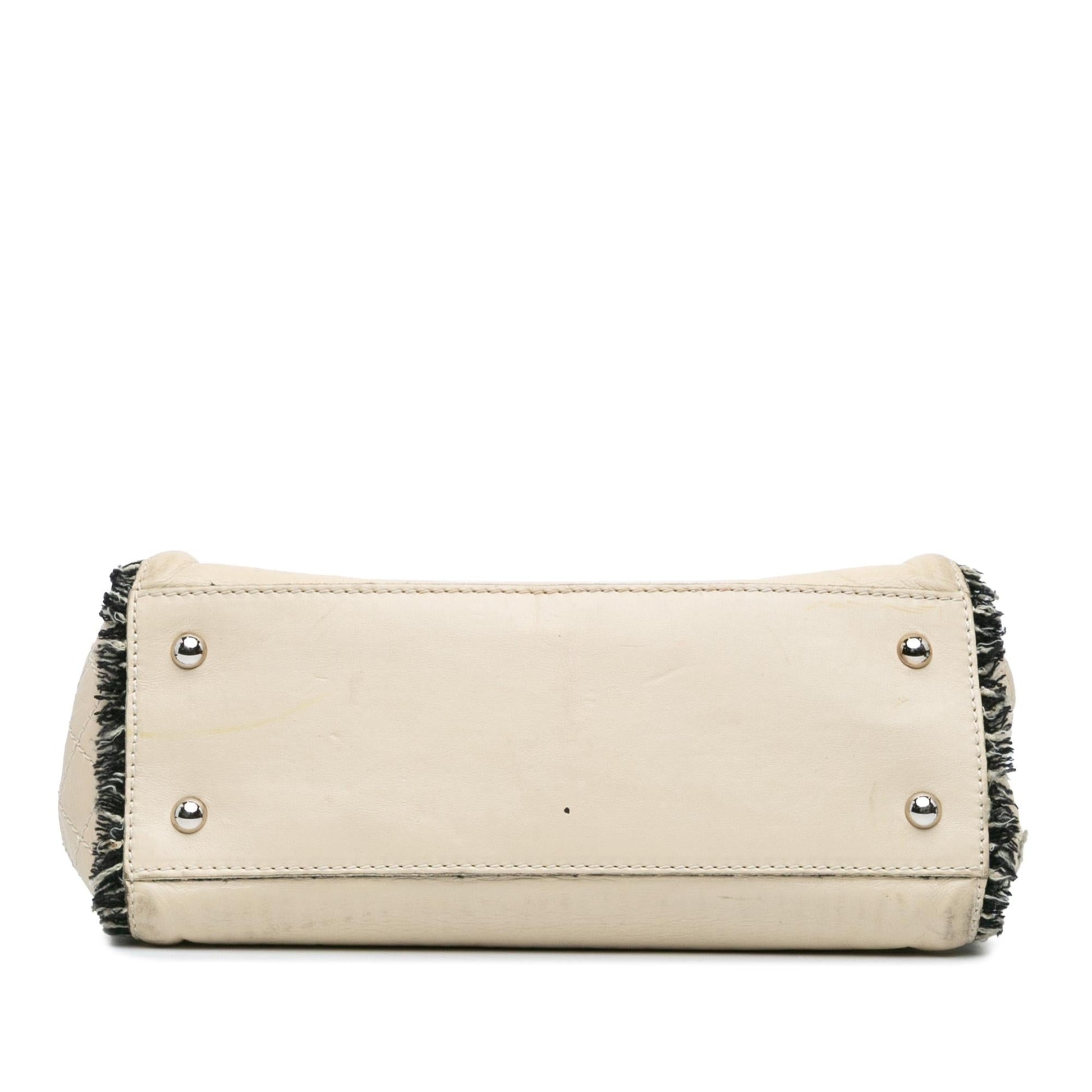 Chanel Lambskin Tweedy Flap Handbag Flap 1