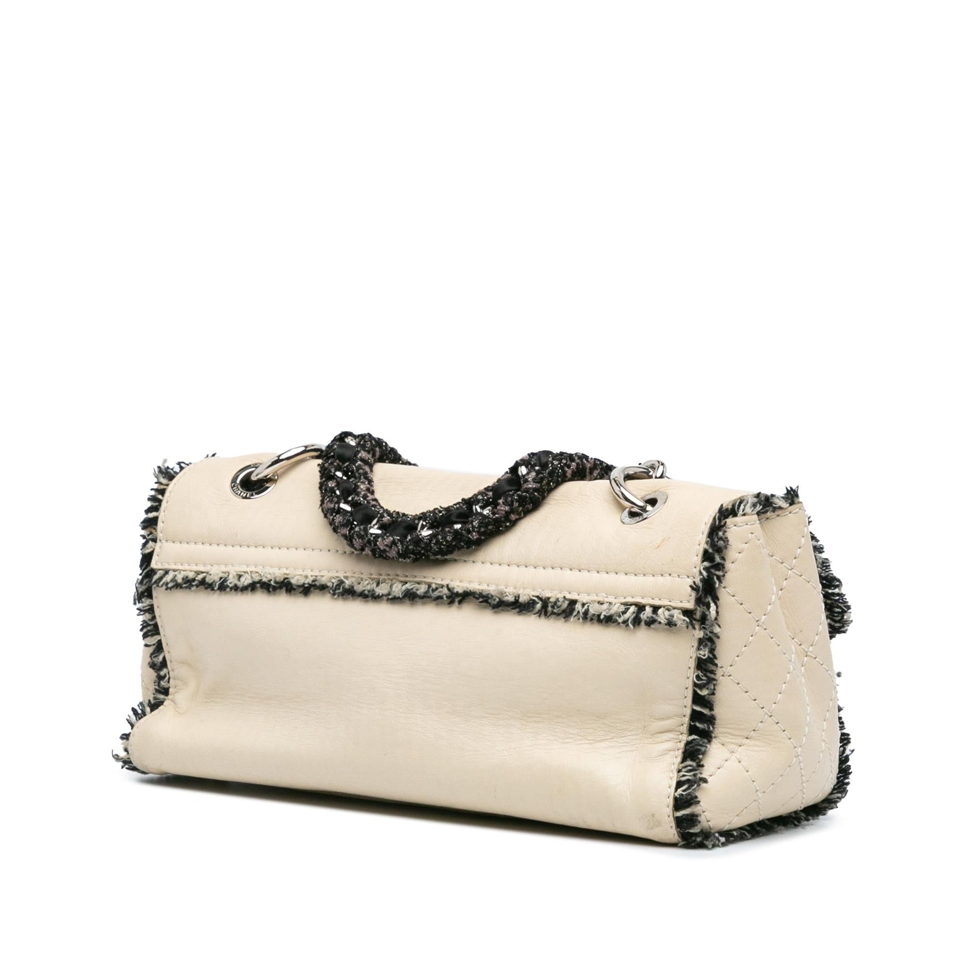 Chanel Lambskin Tweedy Flap Handbag Flap 1