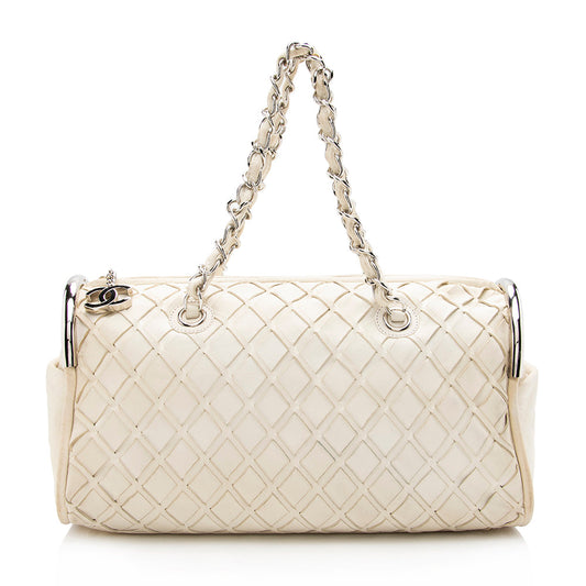 Chanel Lambskin Ultimate Soft Sombrero Satchel (SHF-16369) Denim Mini Jewelry