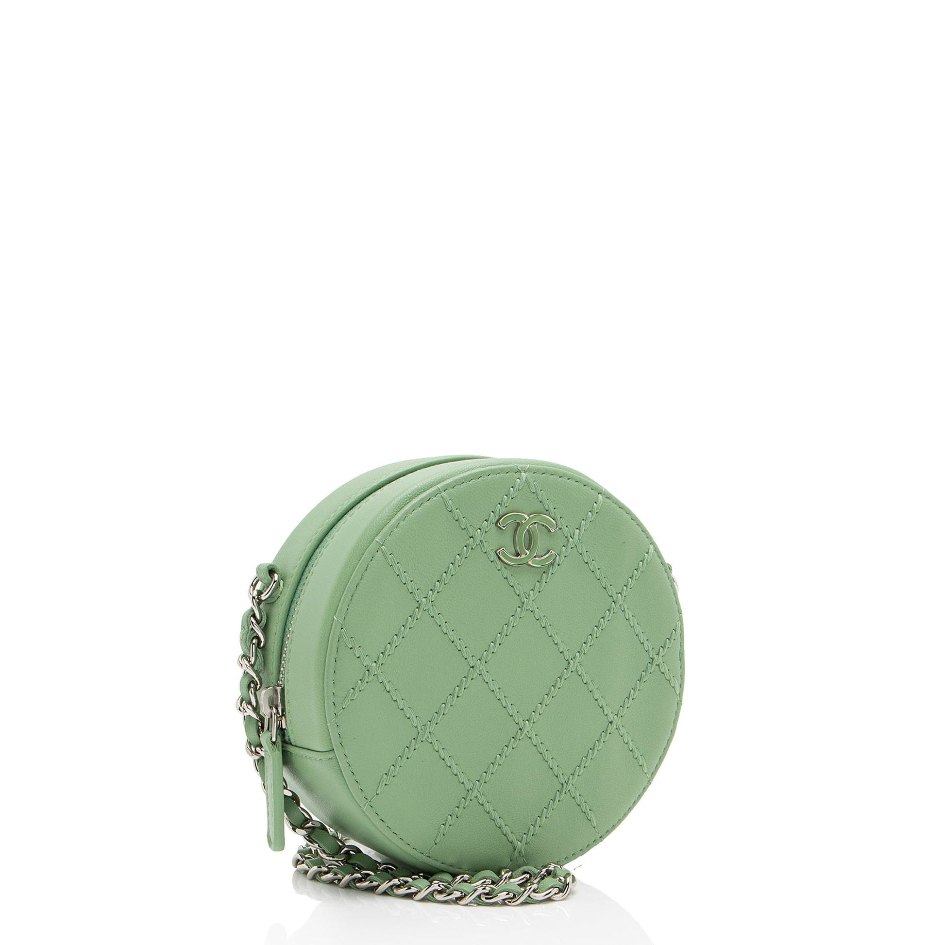 Chanel Lambskin Ultimate Stitch Round Clutch Bag
