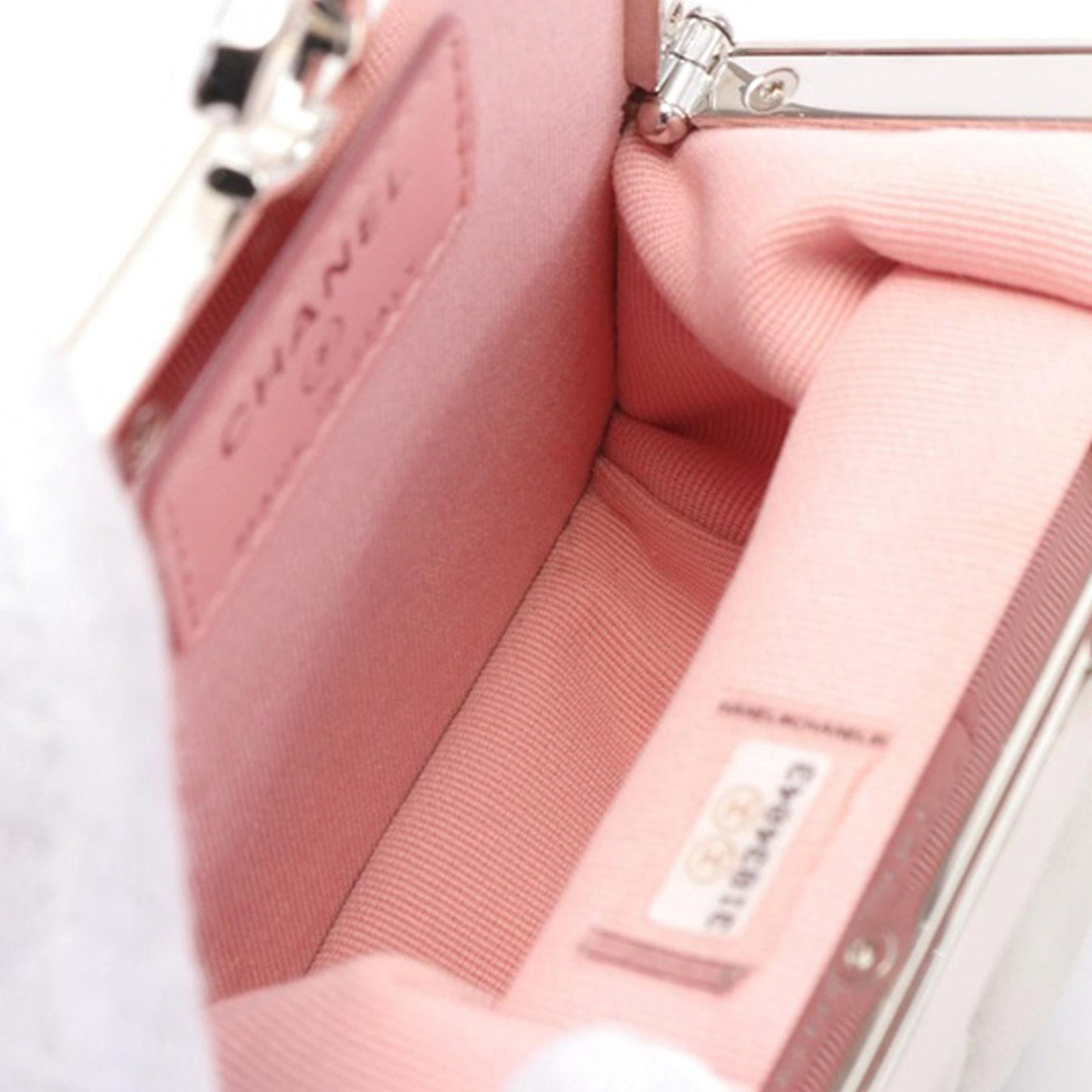 Chanel Lambskin Acrylic Kiss Clutch Bag