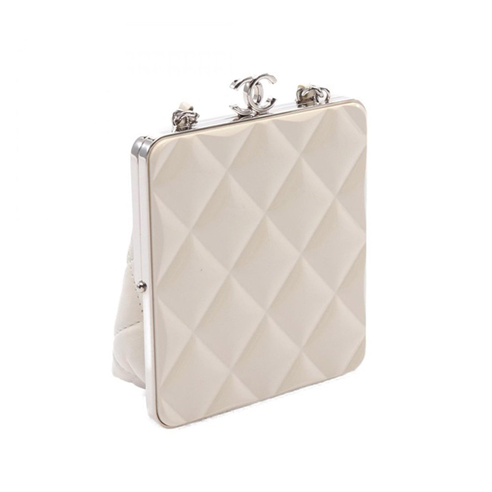 Chanel Lambskin Acrylic Kiss Clutch Bag
