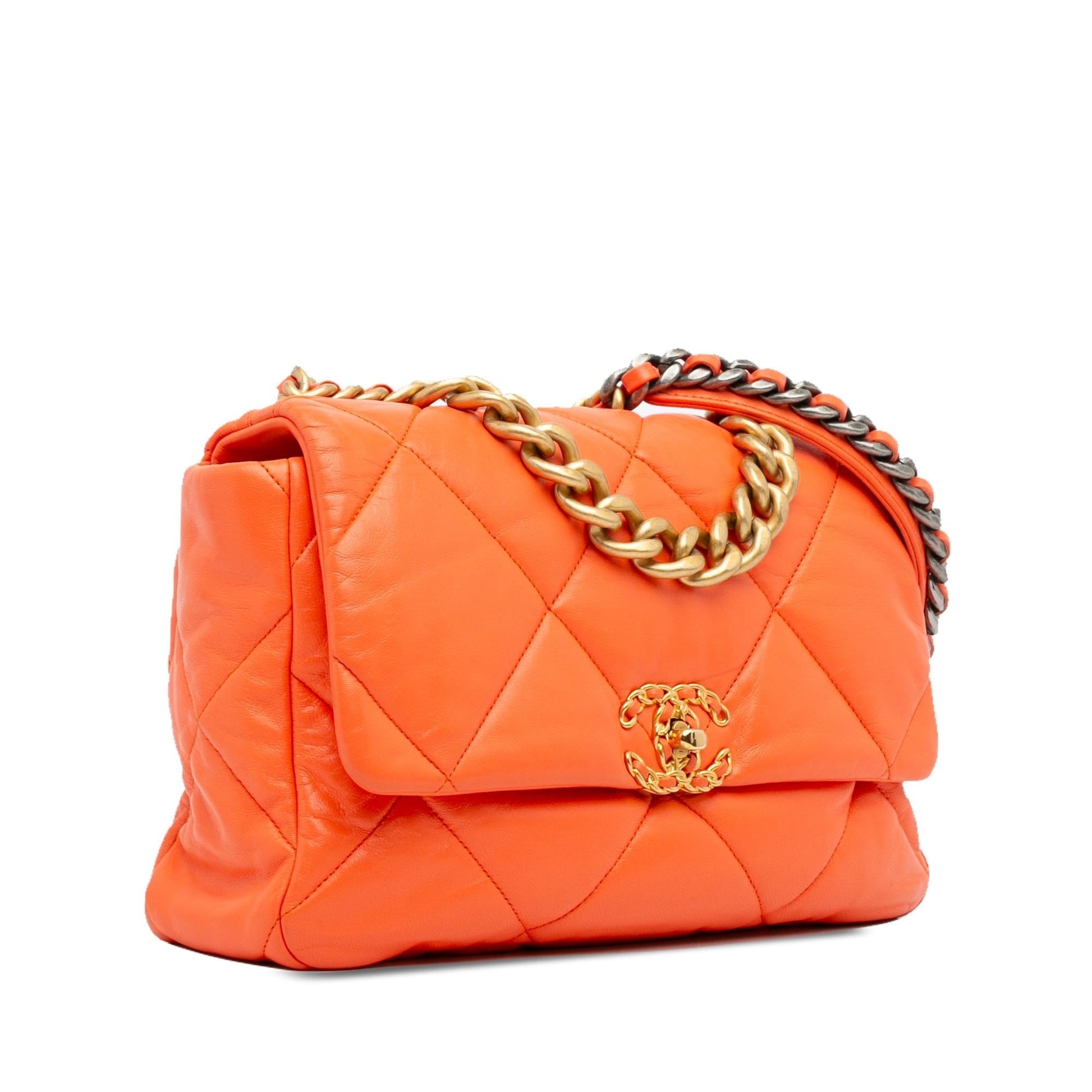 Chanel 19 Lambskin Flap Handbag Lambskin Flap