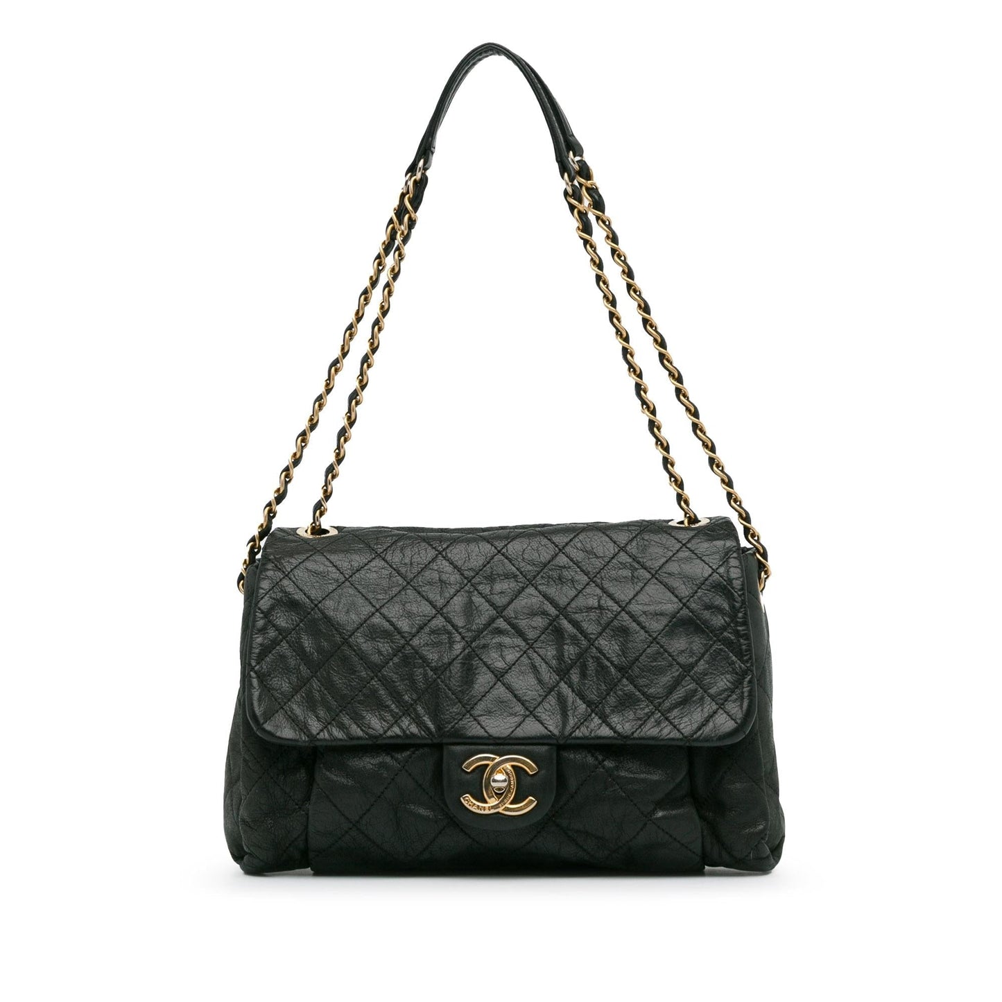 Chanel Aged Calfskin Chic Quilt Flap SHG-qmJwT4 Handbag