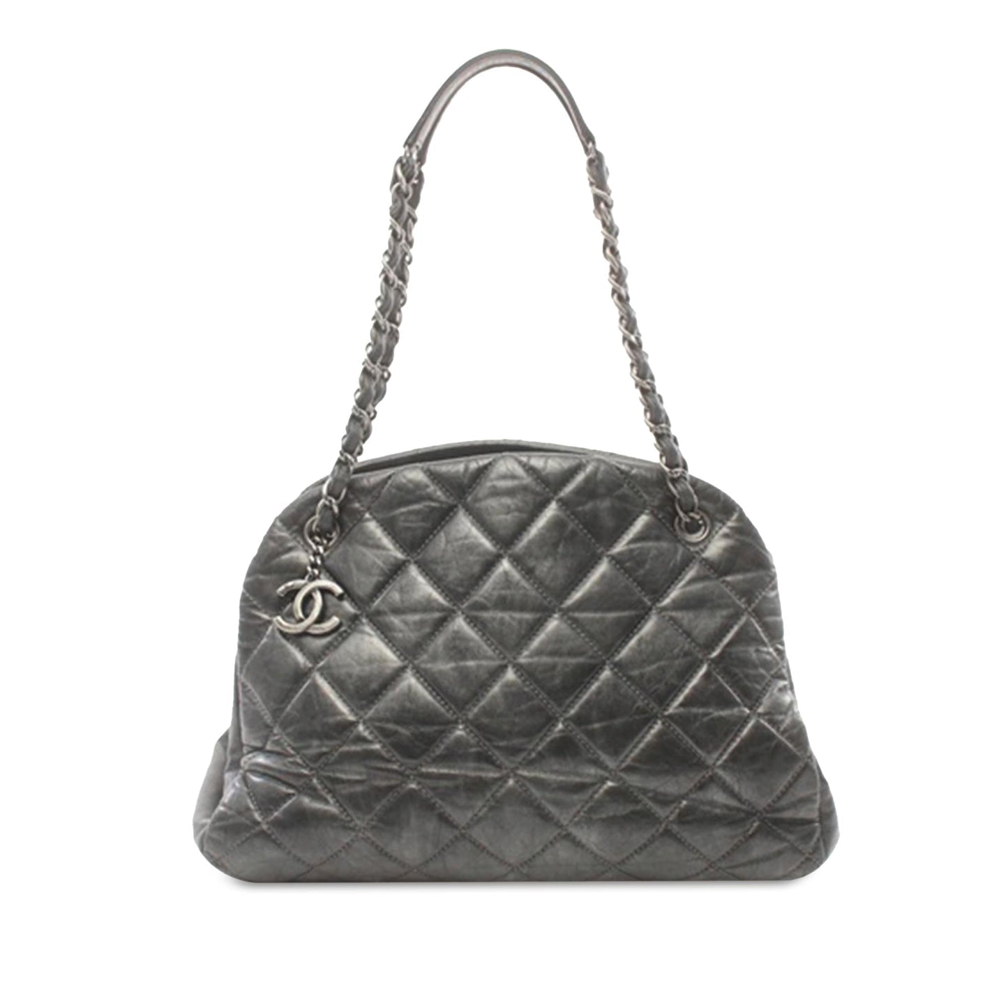 Chanel Aged Calfskin Just Mademoiselle Bowling Handbag