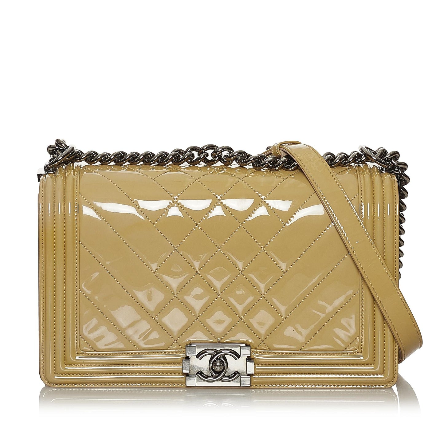 Chanel Boy Patent SHG Leather Shoulder Bag Bag Shg