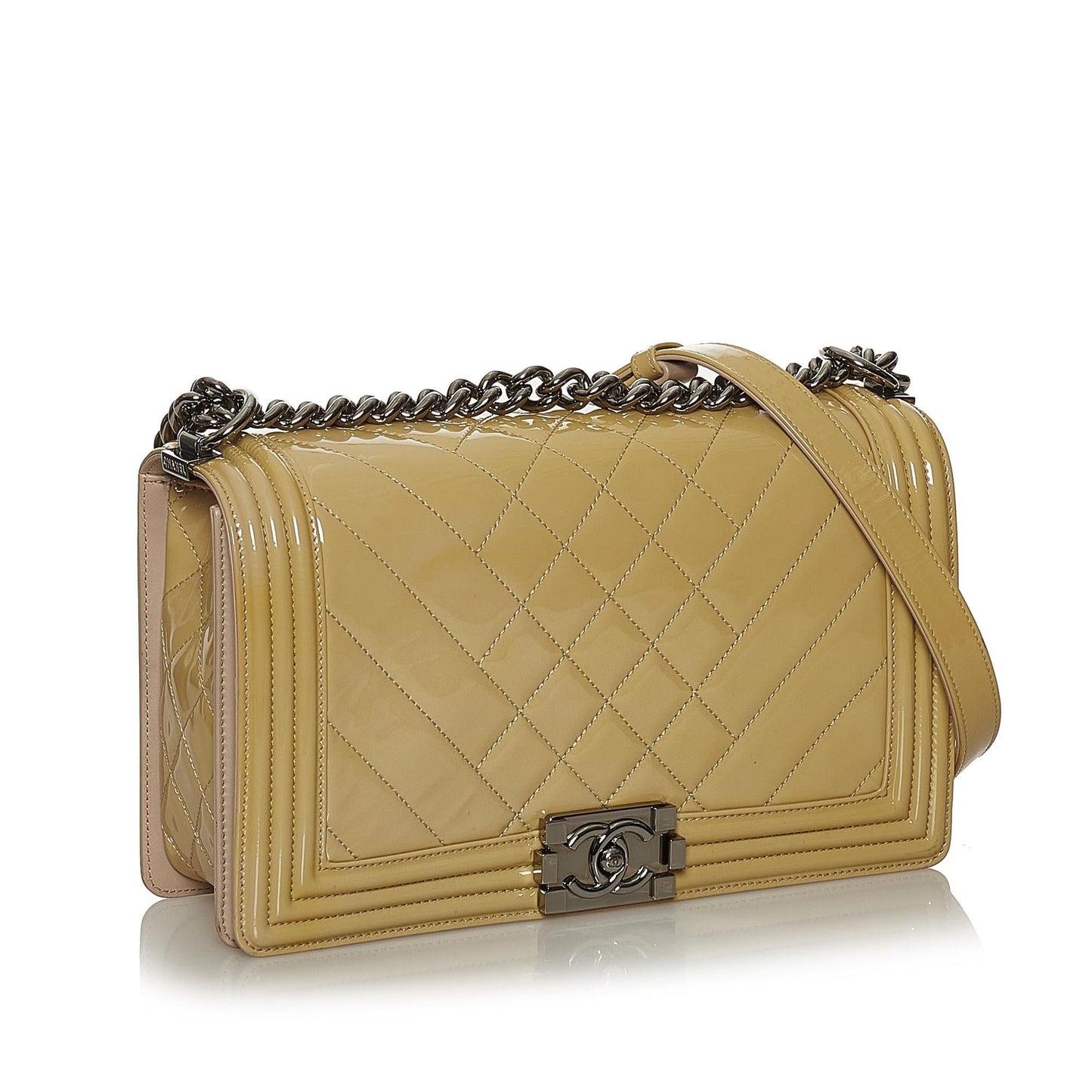 Chanel Boy Patent SHG Leather Shoulder Bag Bag Shg