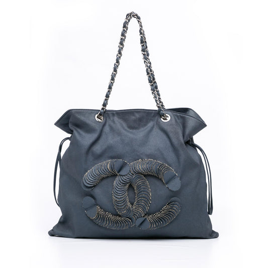 Chanel CC Disc Bon Bon Tote (SHG- S4iI) Denim Mini Jewelry