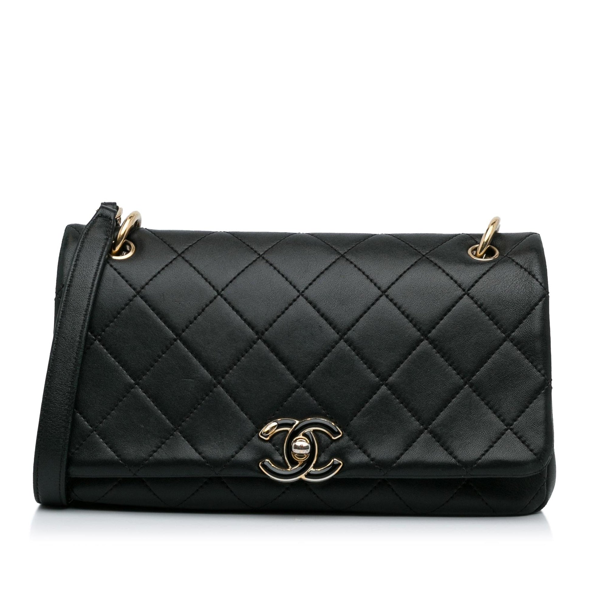Chanel Lambskin Twist Enamel CC Flap Handbag