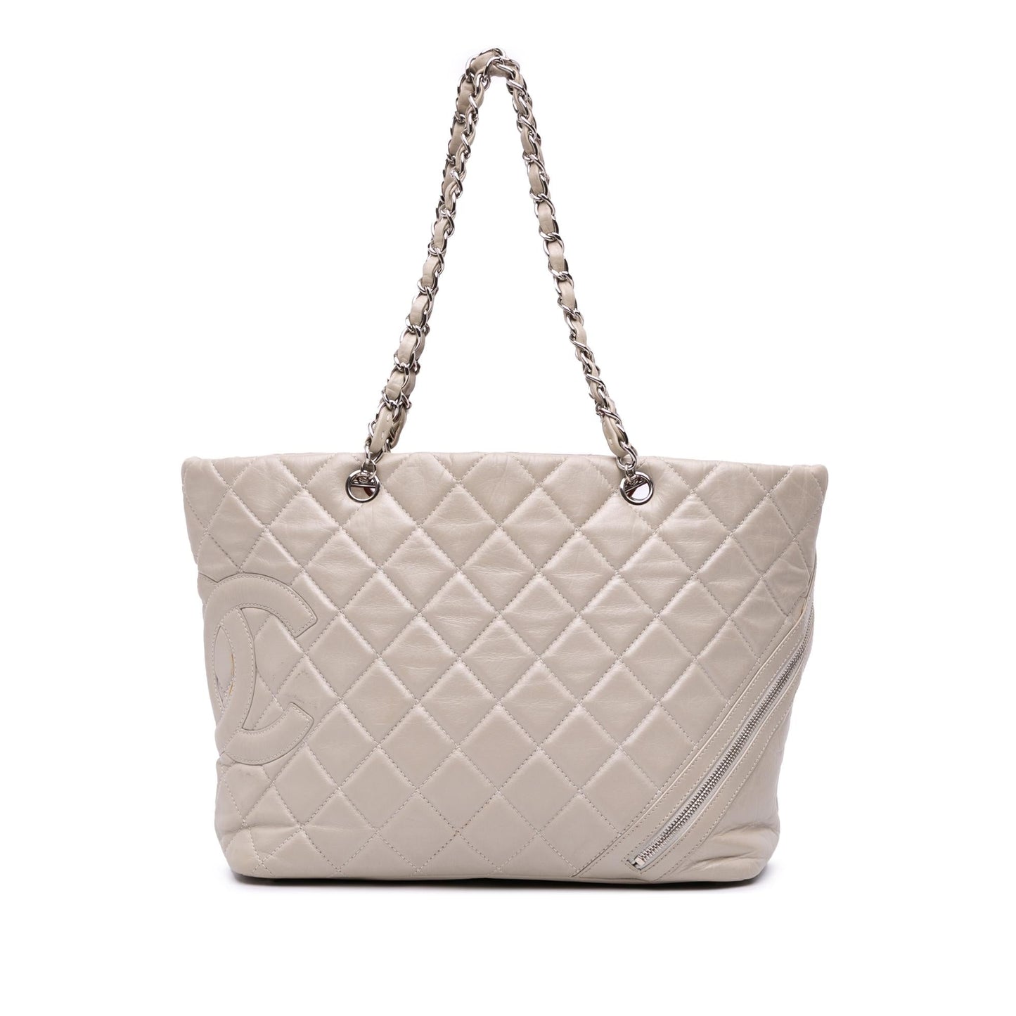 Chanel Quilted Aged Calfskin Cotton Club Tote Bag