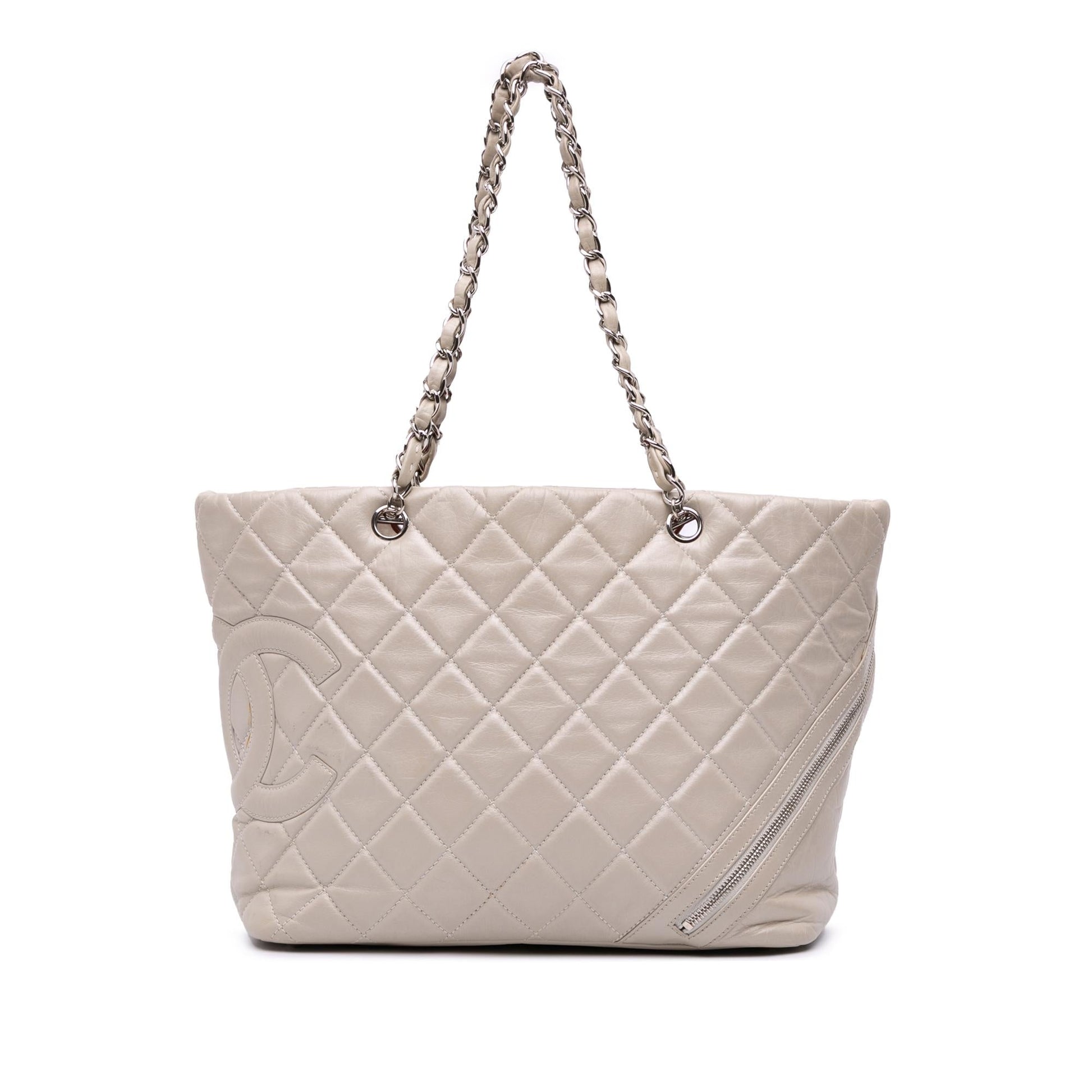 Chanel Quilted Aged Calfskin Cotton Club Tote Bag