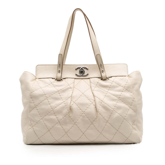 Chanel Quilted Aged Calfskin On Road Tote Bag