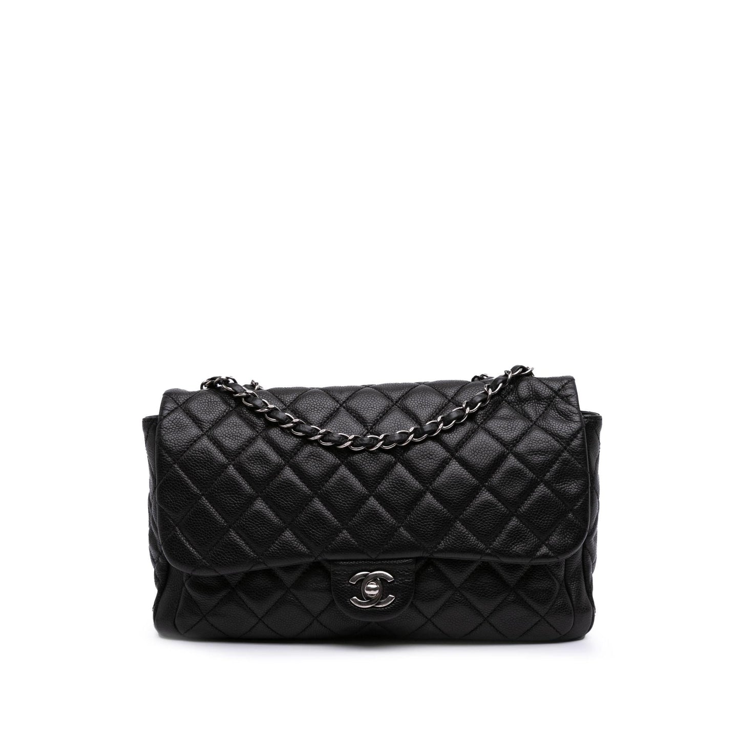 Chanel Quilted Caviar Now Forever Flap Handbag Flap 1