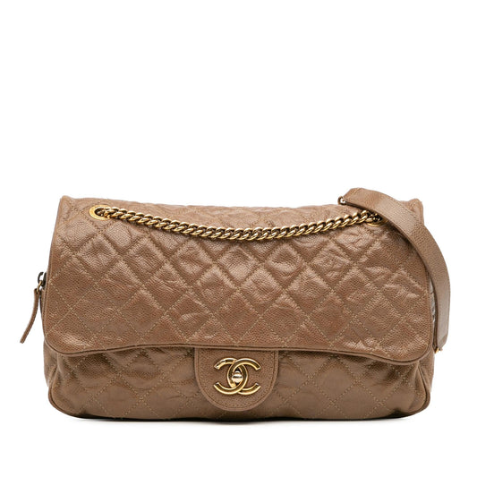 Chanel Quilted Caviar Shiva Flap Handbag