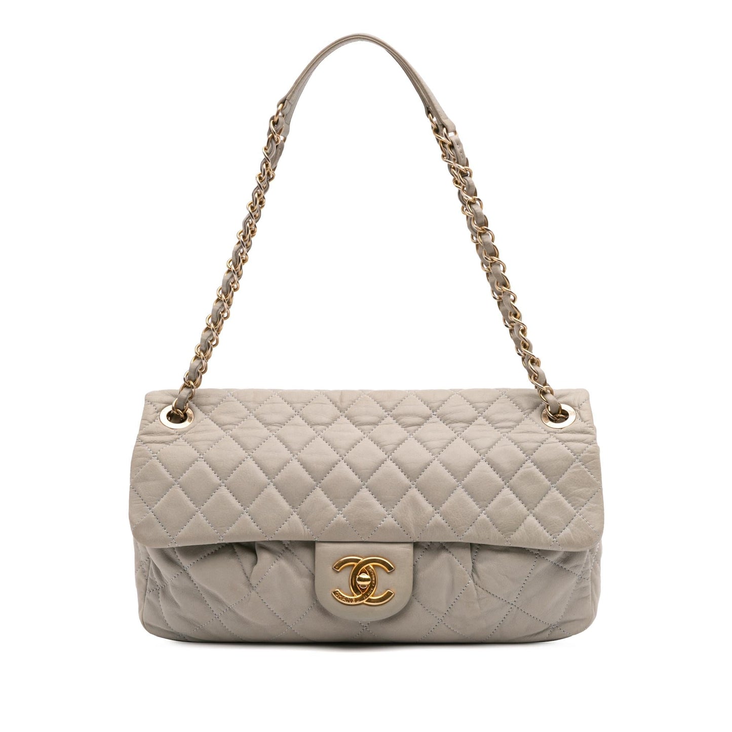 Chanel Quilted Iridescent Calfskin Coco Pleats Flap Handbag