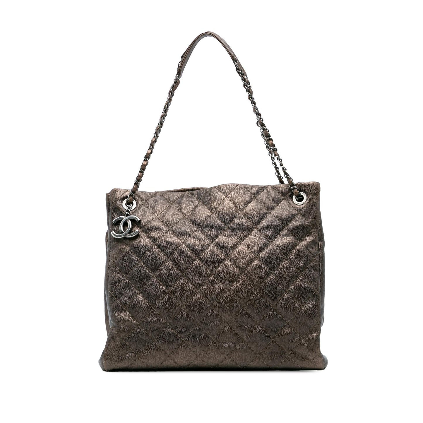 Chanel Quilted Iridescent Caviar Chic Tall Shopping Tote Bag Tote 1
