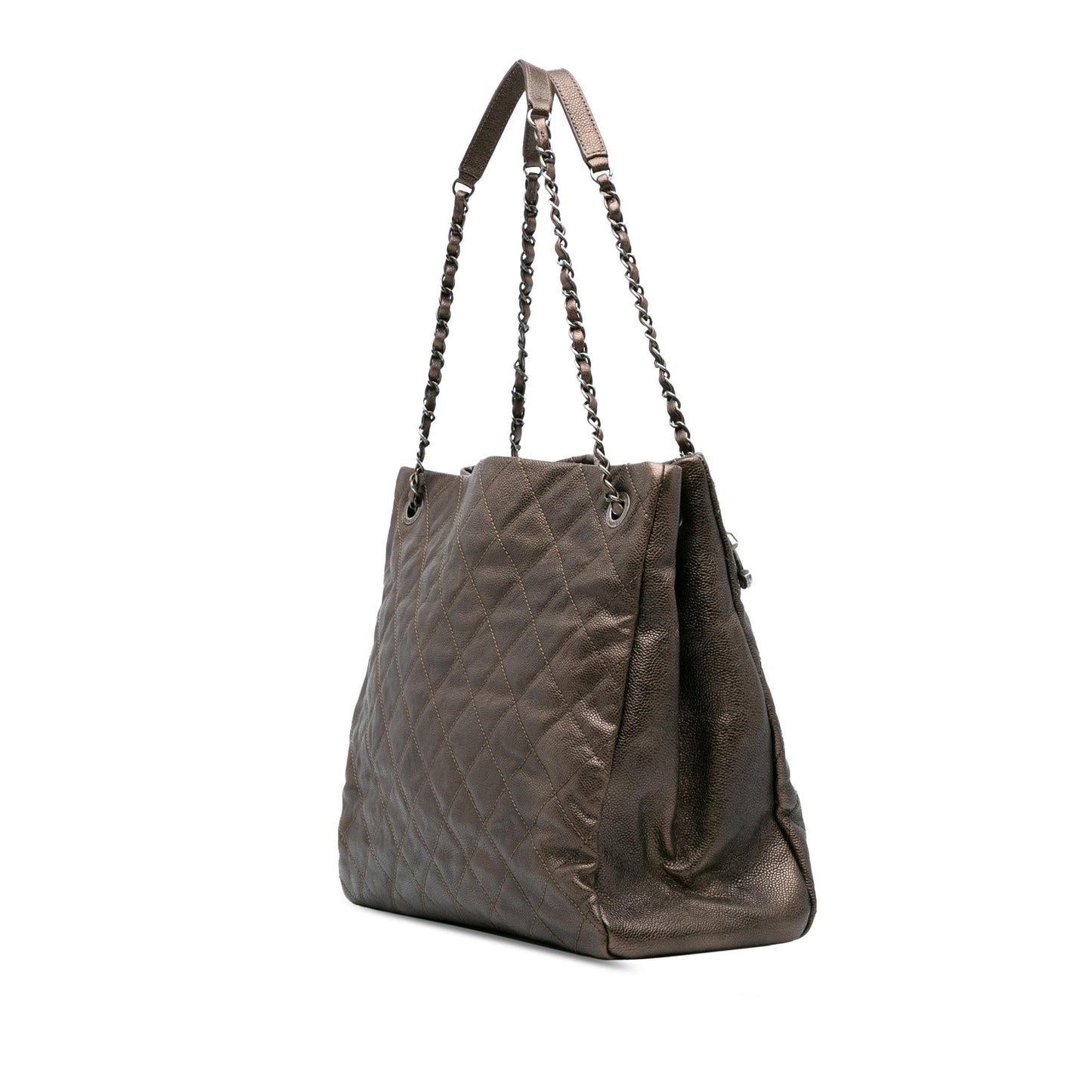 Chanel Quilted Iridescent Caviar Chic Tall Shopping Tote Bag Tote 1