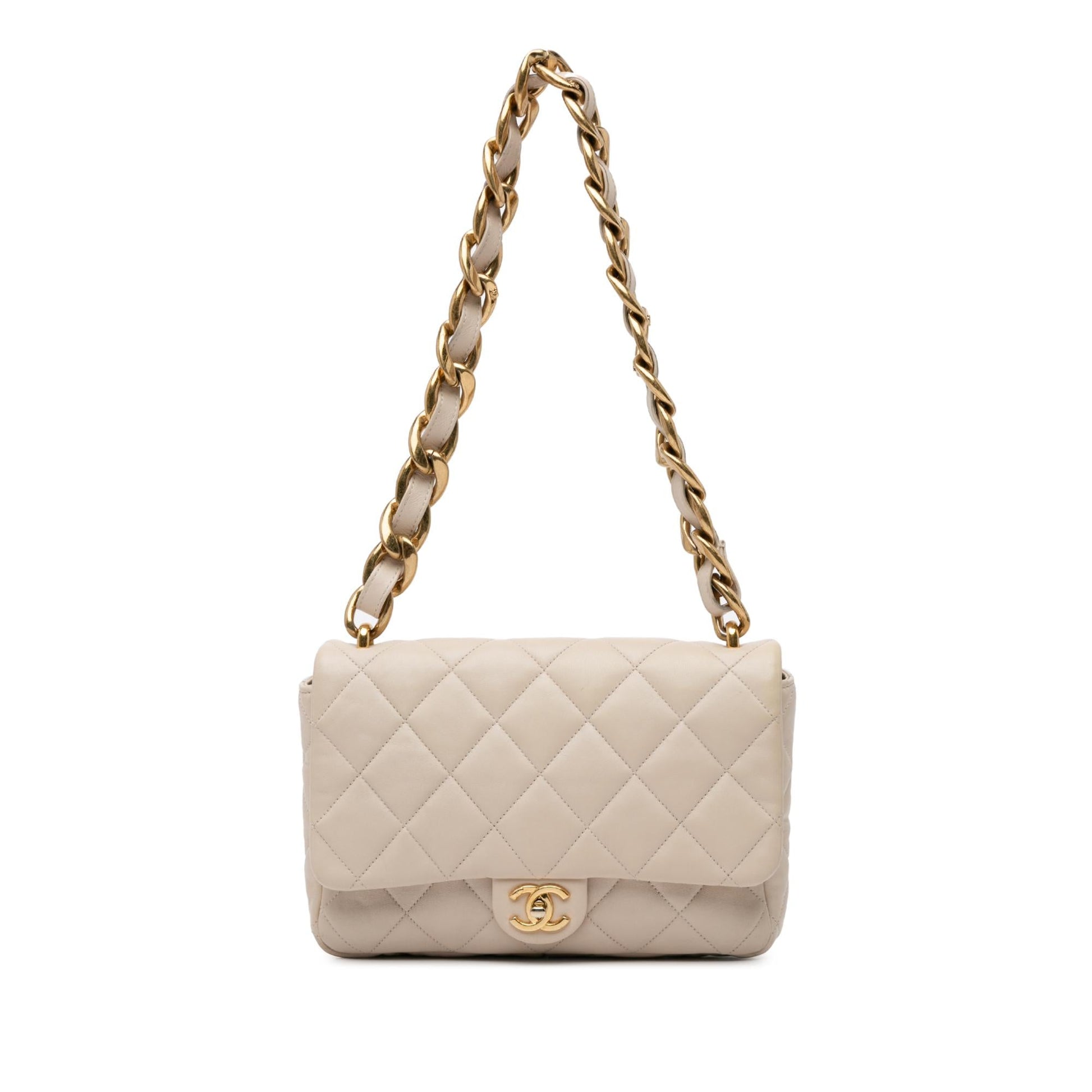 Chanel Quilted Lambskin Funky Town Flap Handbag