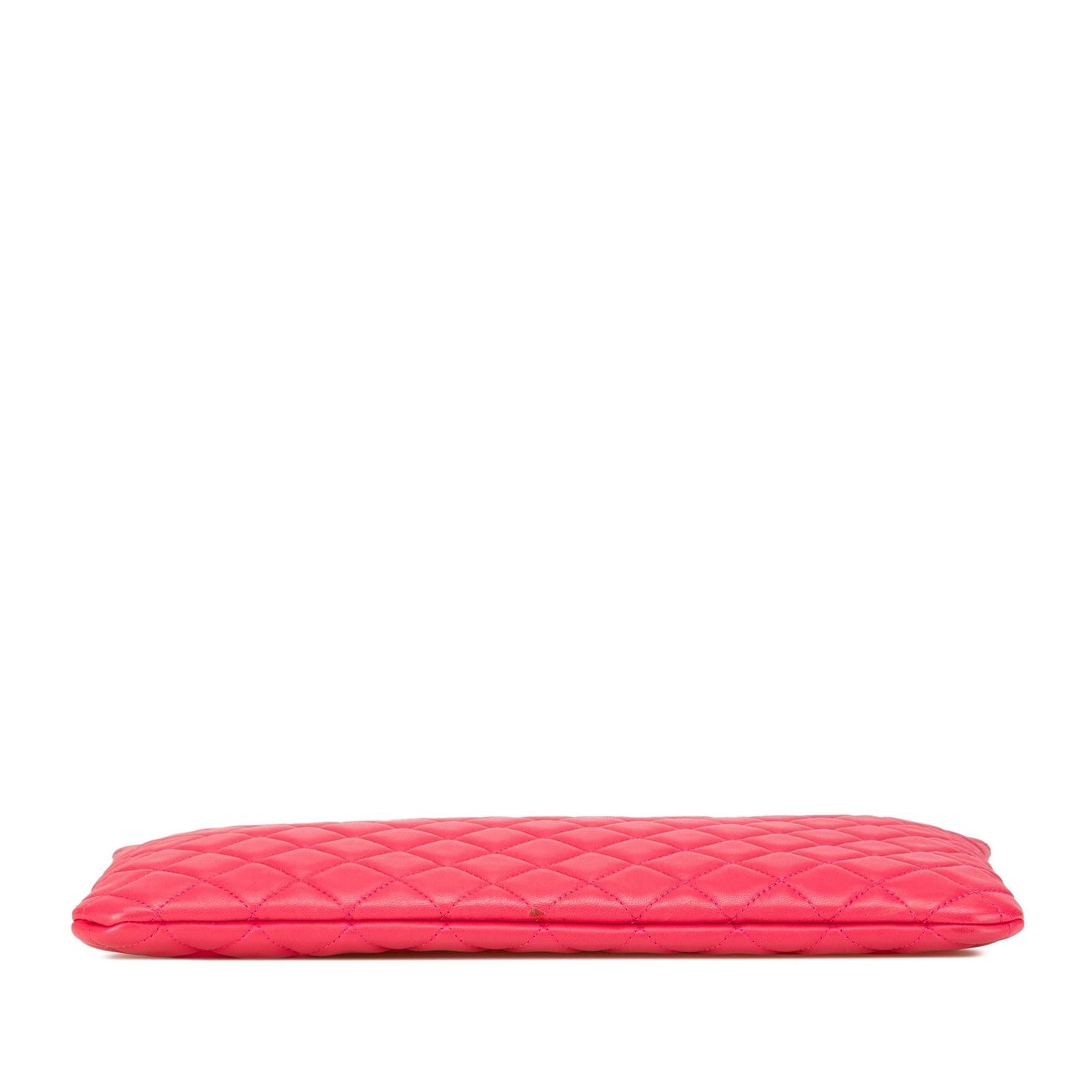 Chanel Quilted Lambskin O Clutch Bag