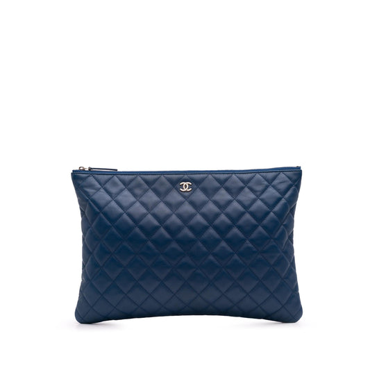 Chanel Quilted Lambskin O Clutch Bag Clutch 2