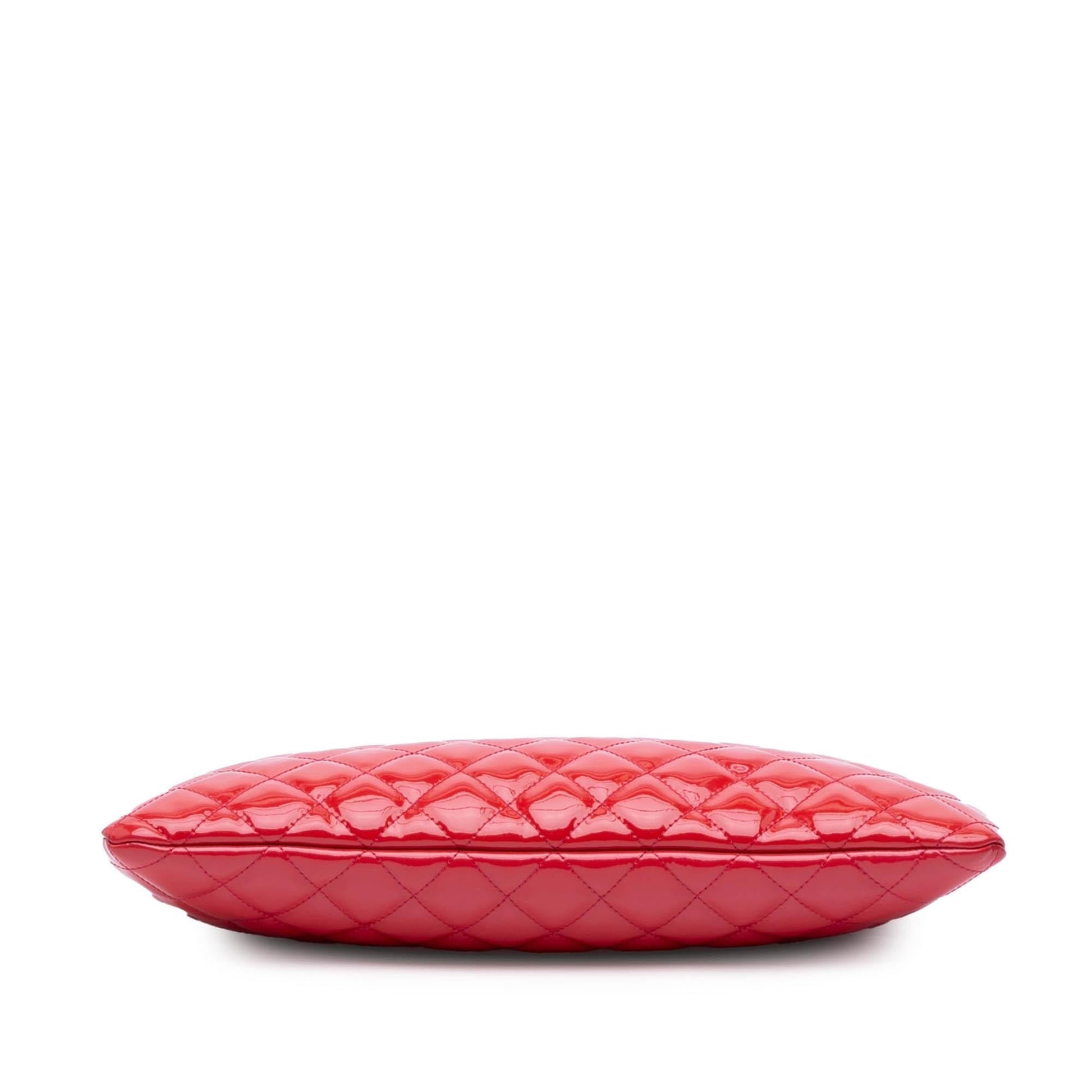 Chanel Quilted Patent O Clutch Bag