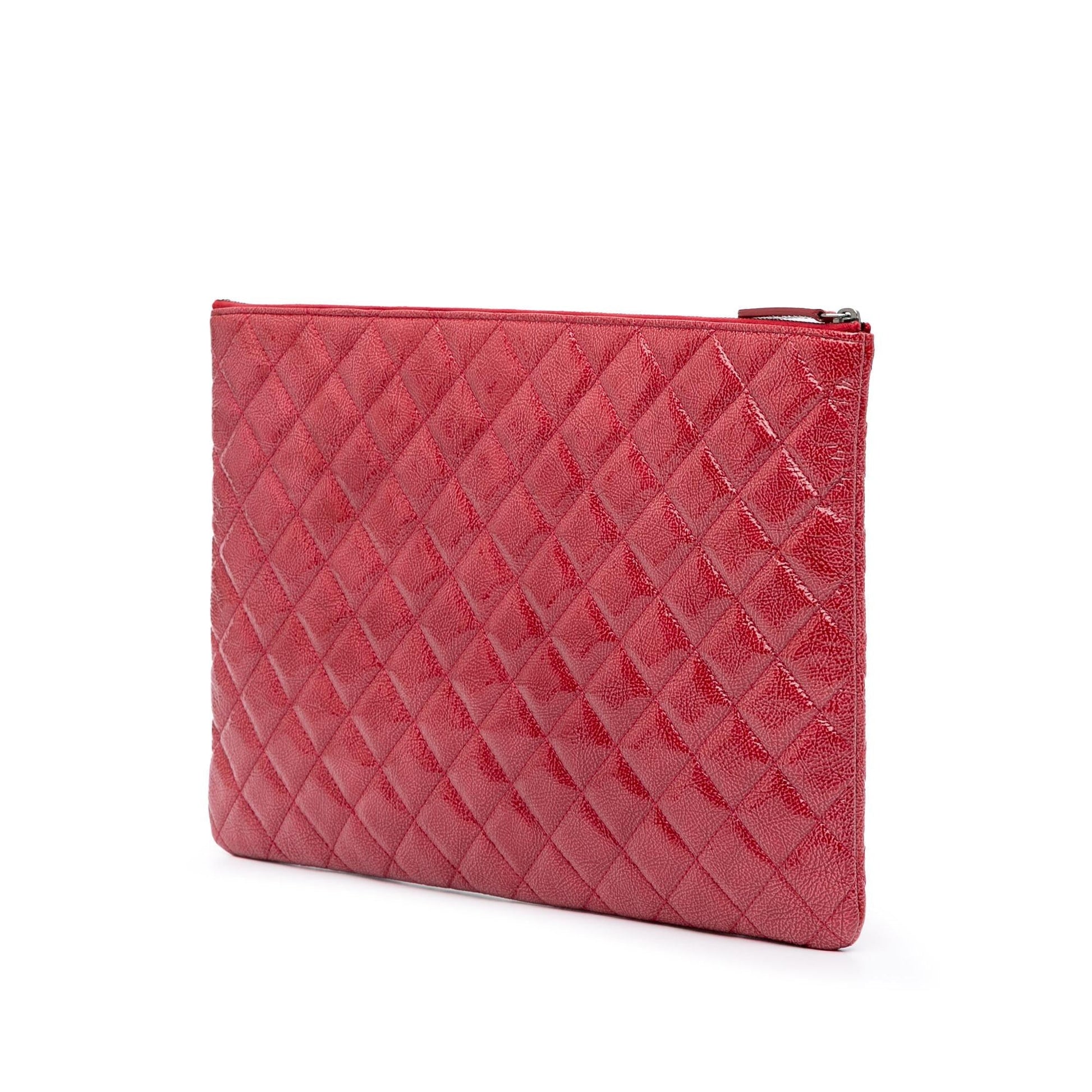 Chanel Quilted Patent O Clutch Bag Clutch 2
