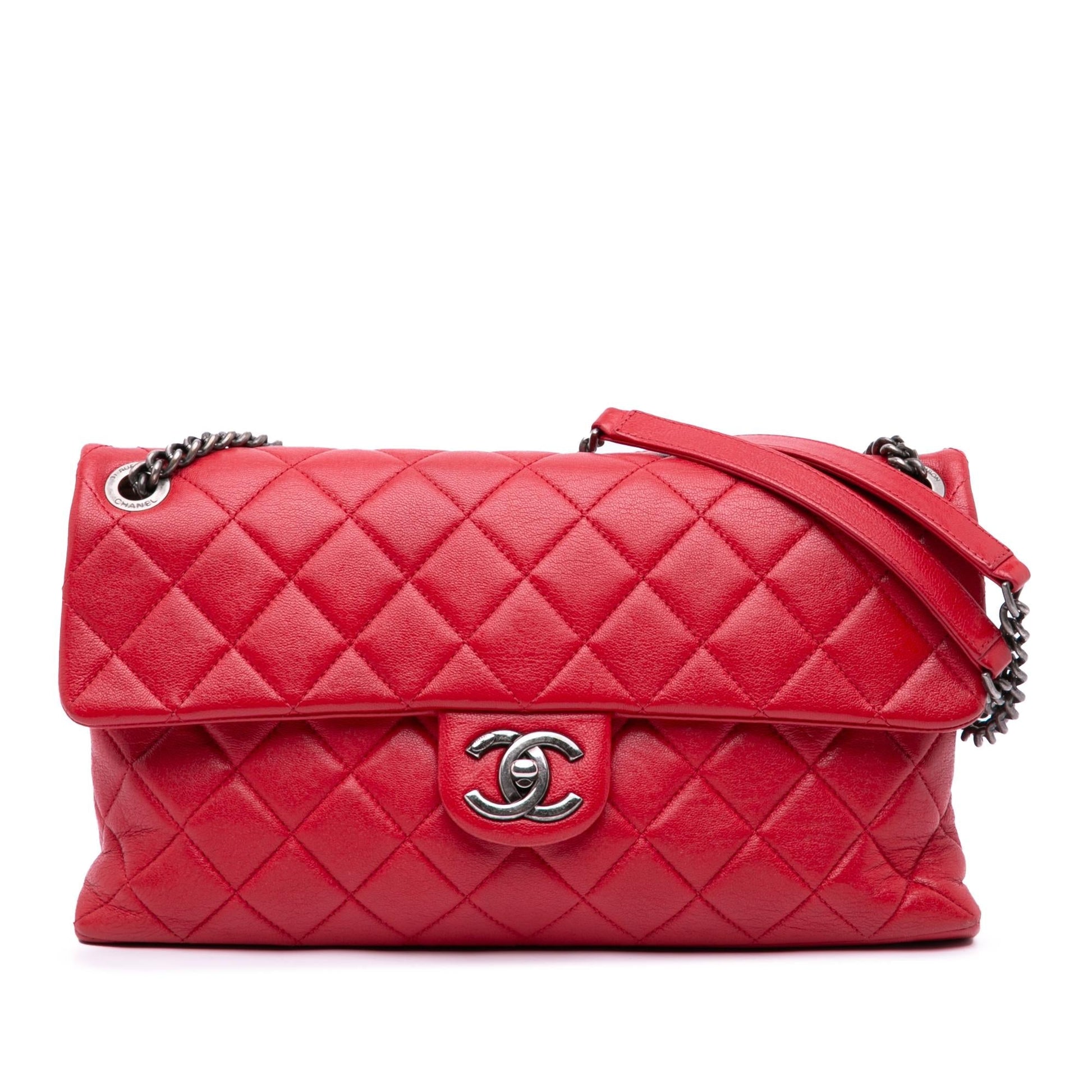 Chanel Quilted Shiny Lambskin Burgundy Rocks Flap Handbag Flap 1