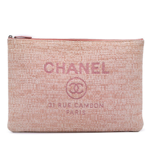 Chanel Tweed Deauville O Clutch Bag