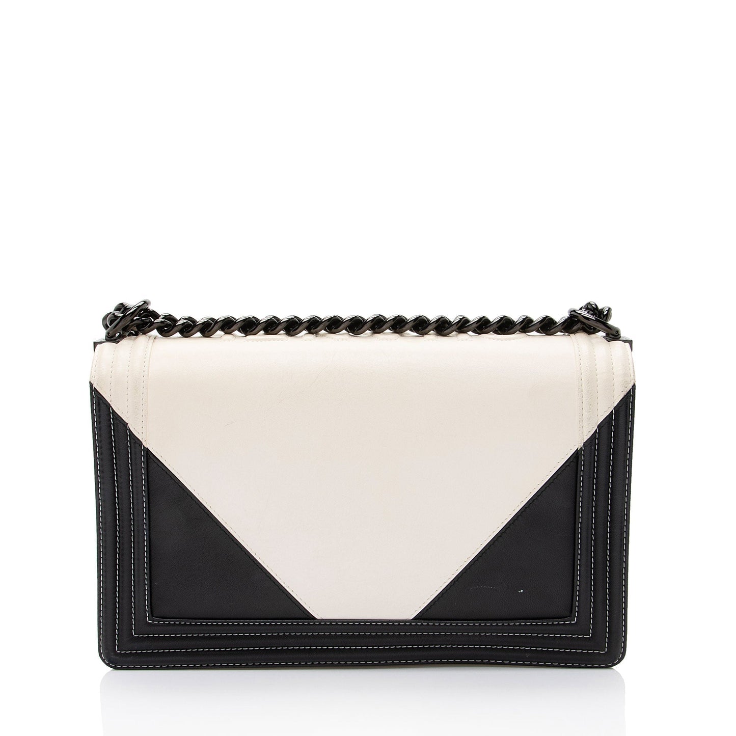 Chanel Geometric Boy Leather Handbag