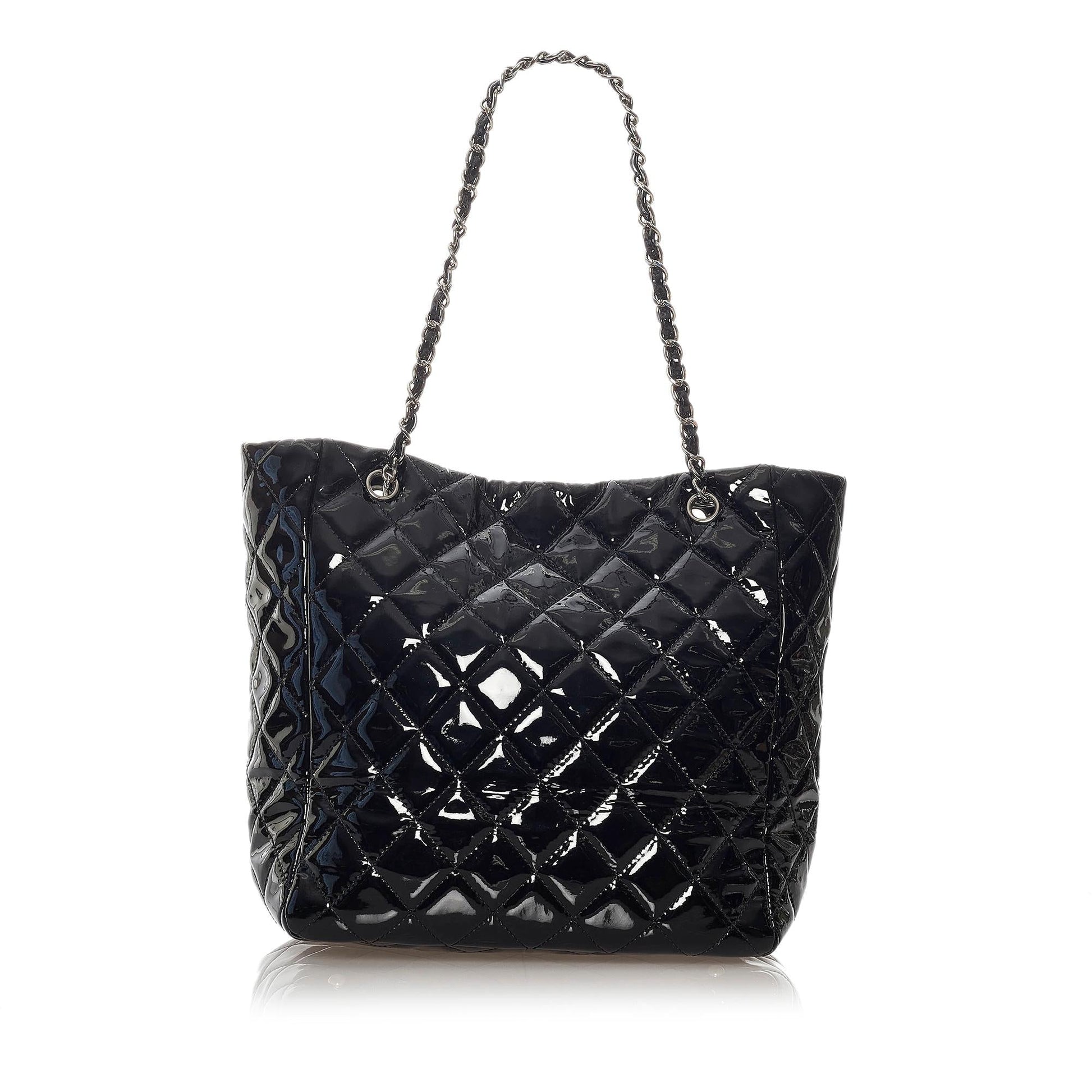 Chanel Matelasse Patent SHG Leather Tote Bag