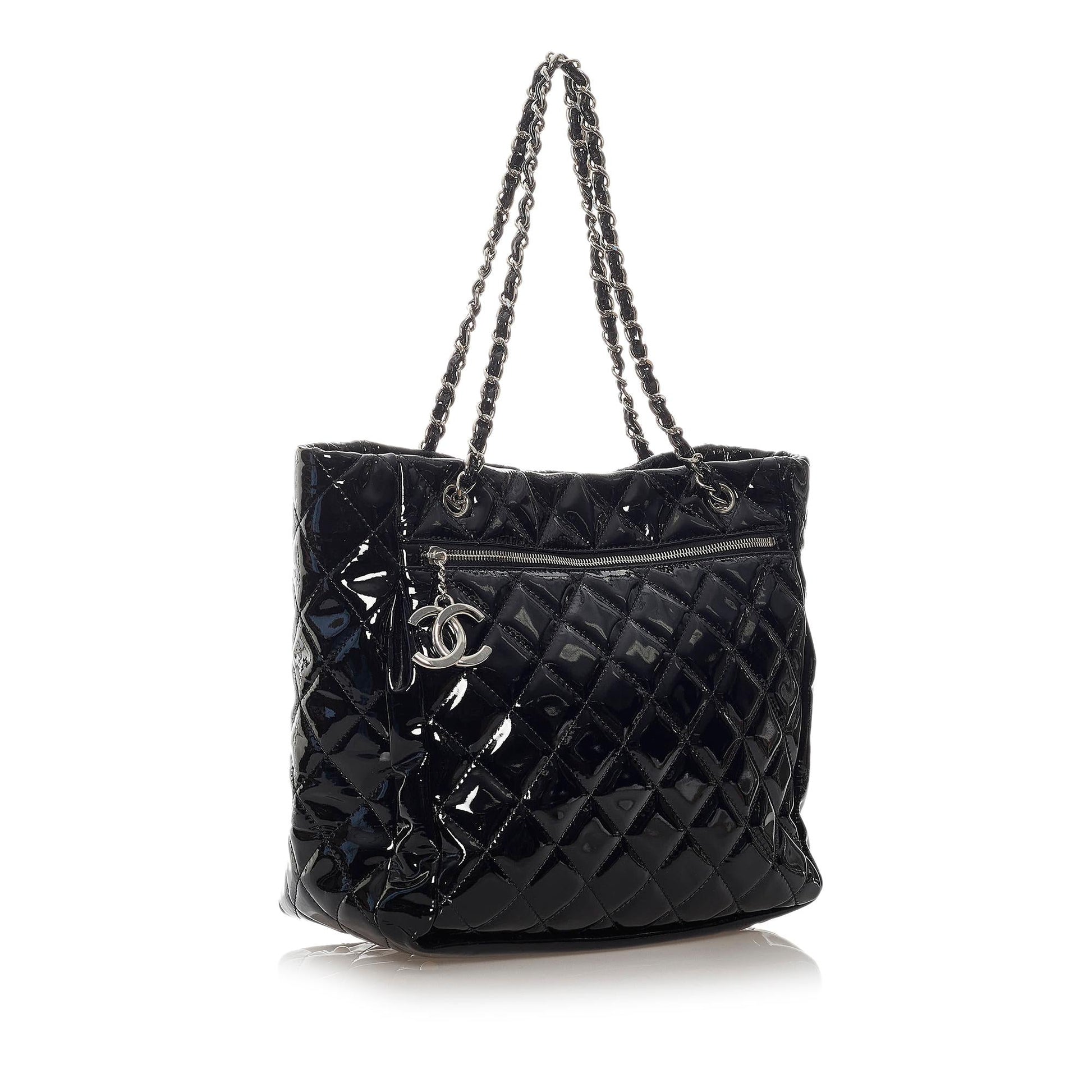 Chanel Matelasse Patent SHG Leather Tote Bag