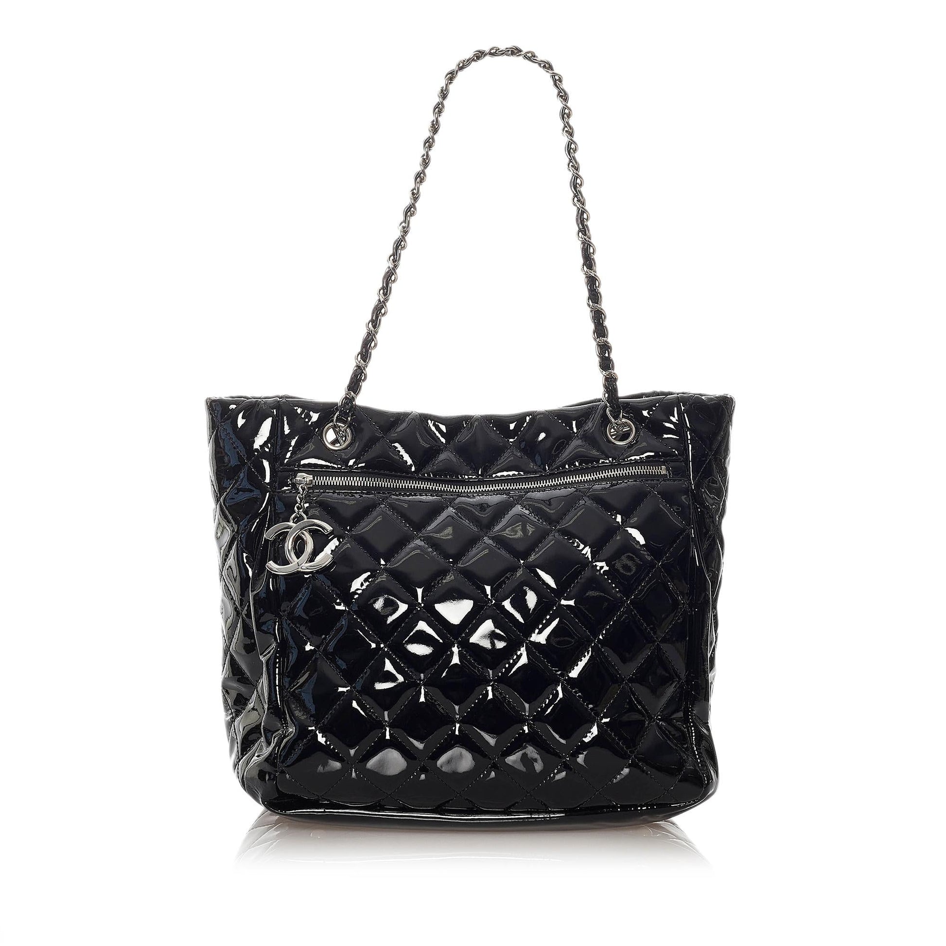 Chanel Matelasse Patent SHG-r9UFCD Leather Tote Bag